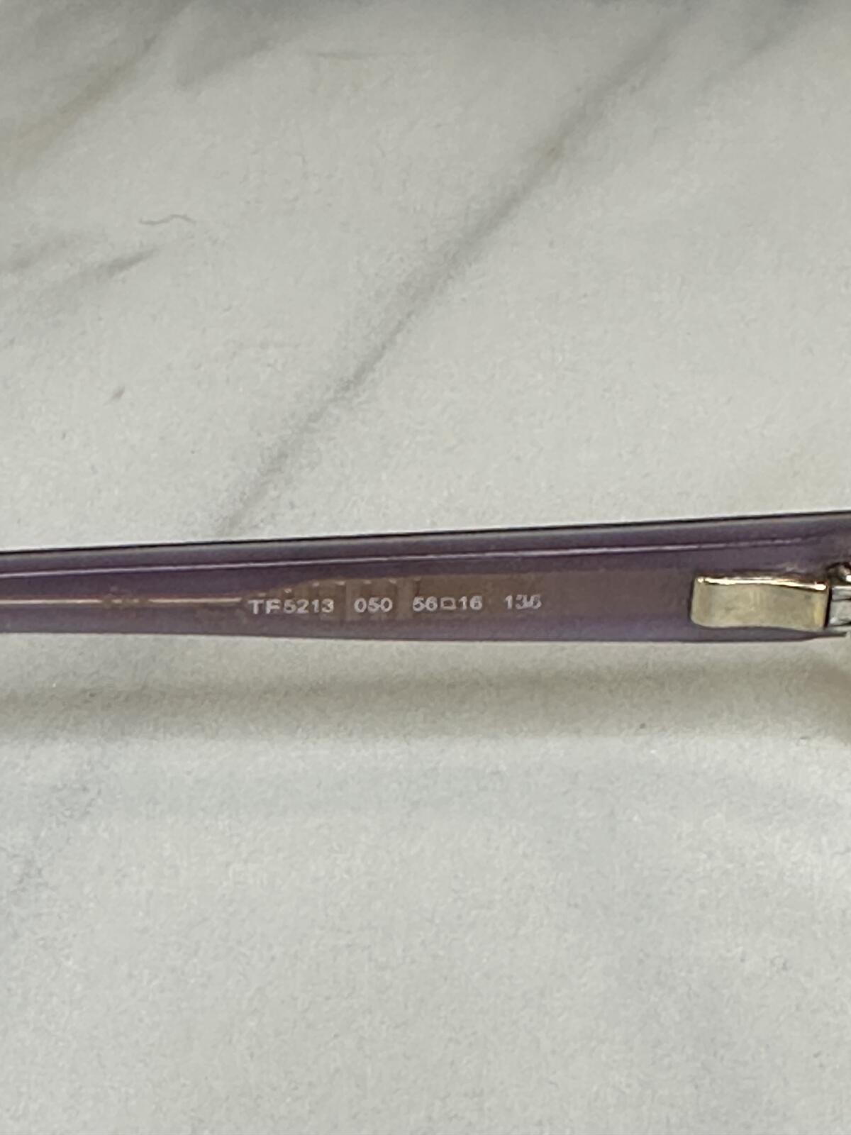 Tom Ford Women's brown lilac rectangular eyeglasses 54-16-135 w/ hard case