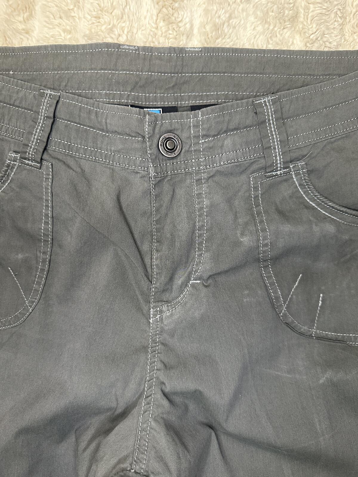 Kuhl Born In The Mountains grey hiking capri pants Size 12 Short gorpcore