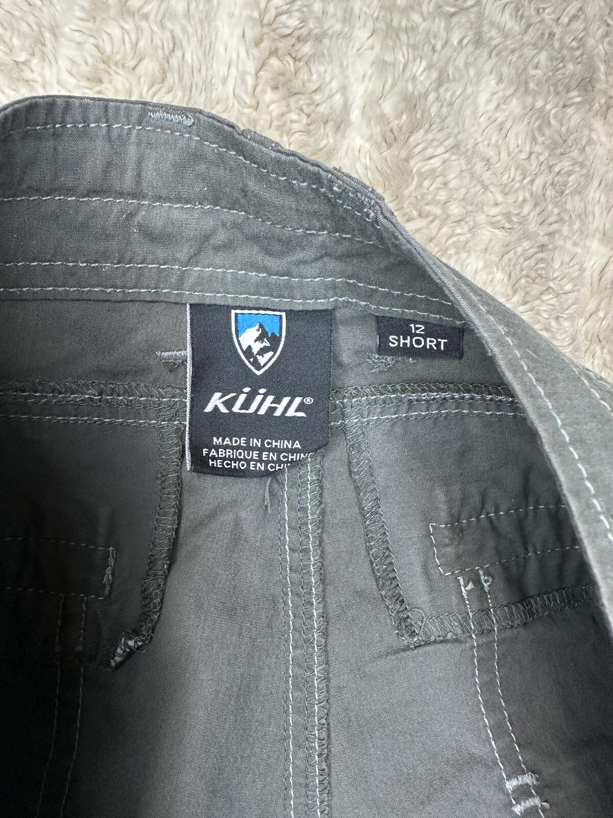 Kuhl Born In The Mountains grey hiking capri pants Size 12 Short gorpcore