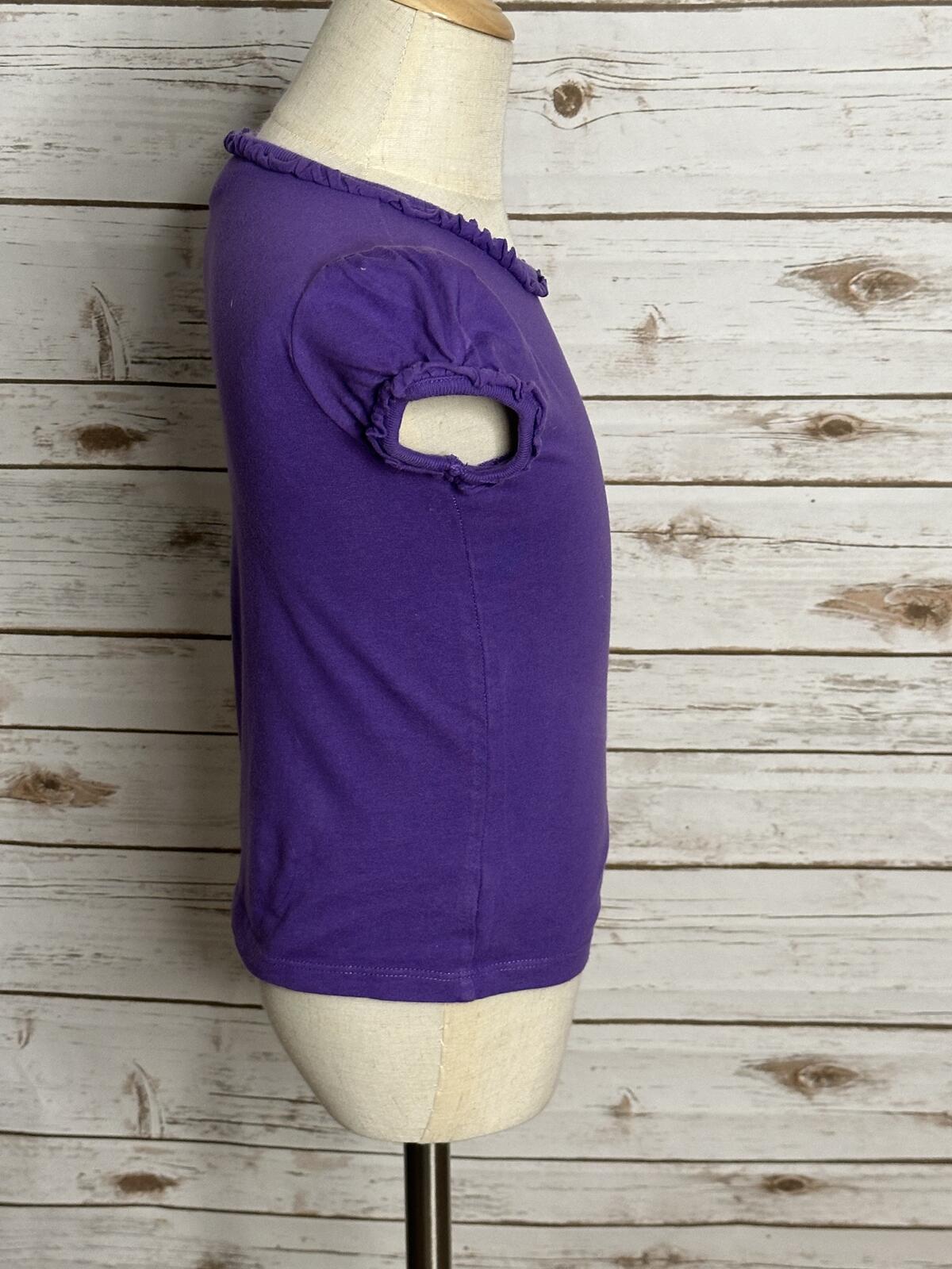 Ralph Lauren Girls cotton short sleeve t-shirt Size 4/4T purple classic preppy