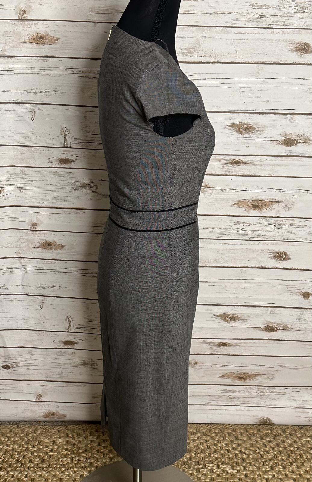 Boss Hugo Boss Virgin wool midi sheath dress Size 0/IT 36 grey office siren