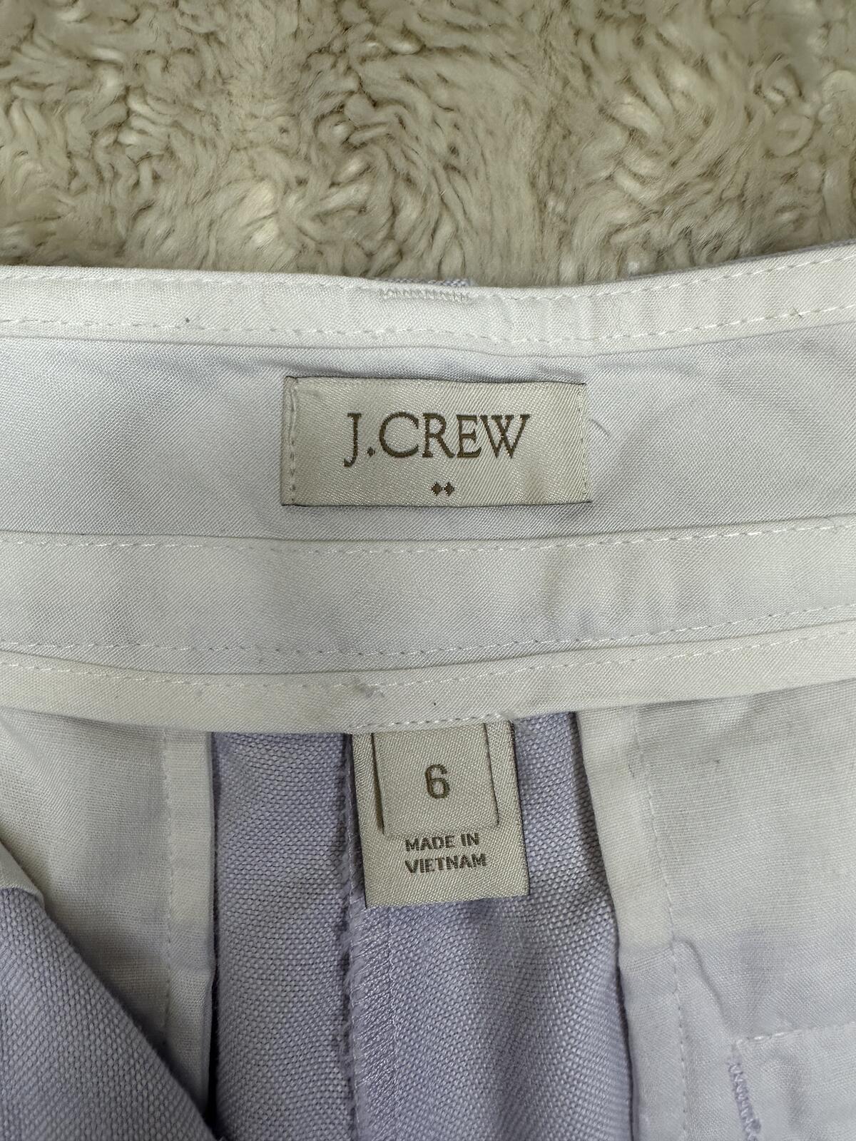 J.Crew Women's cotton chino shorts Size 6 lavender mid-rise classic preppy