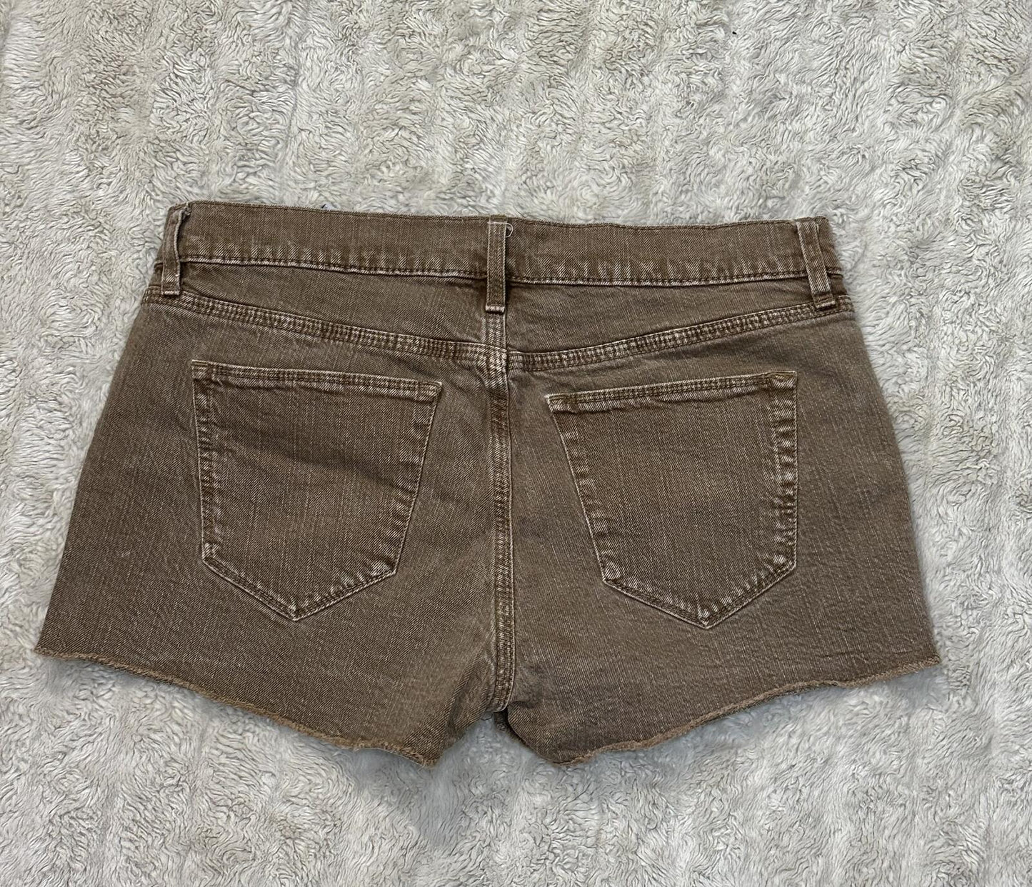 Madewell Women's micro denim shorts Size 26 brown cutoff Y2K coastal cowgirl