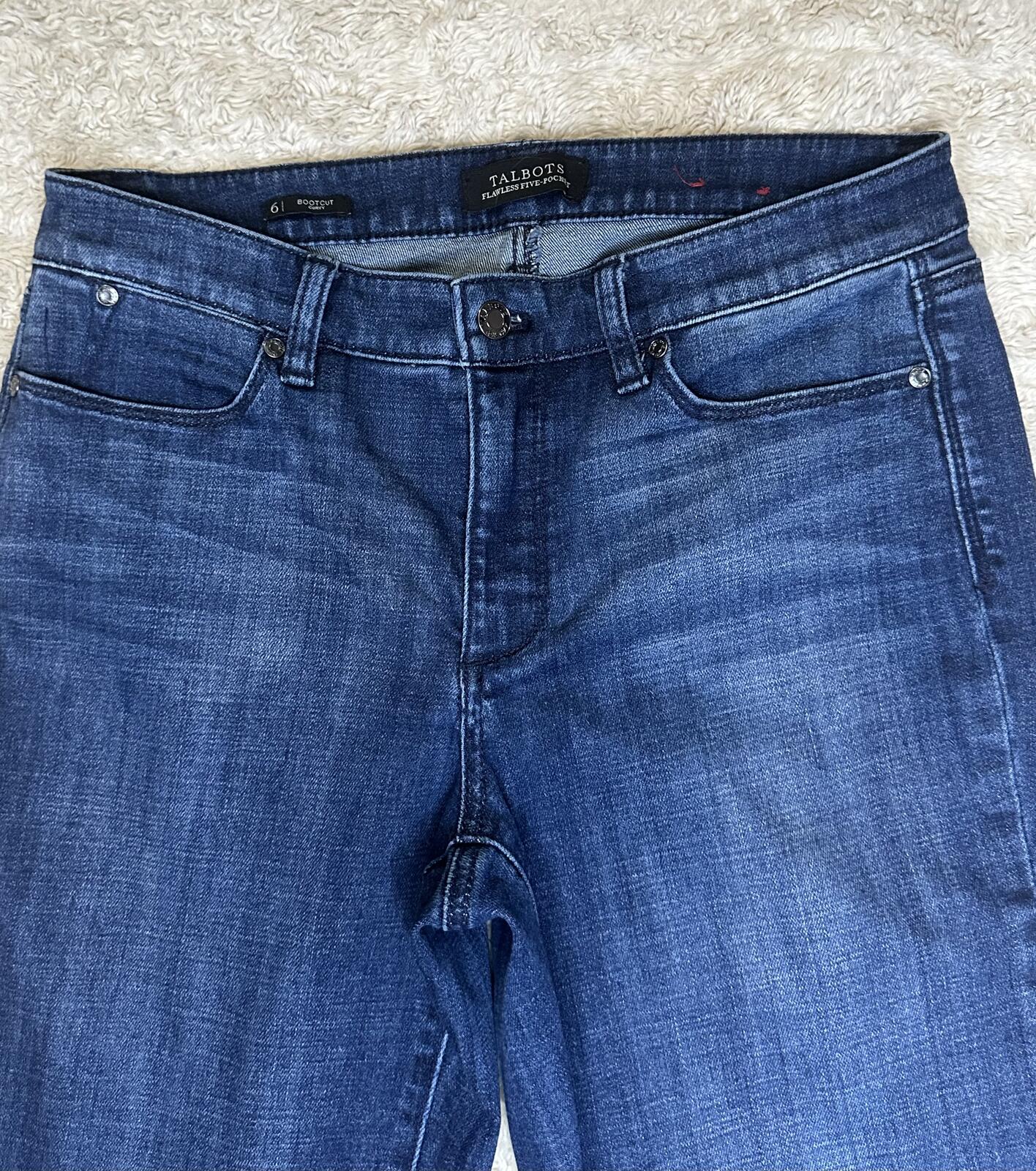 Talbots Flawless Five Pocket bootcut curvy medium wash denim jeans Size 6