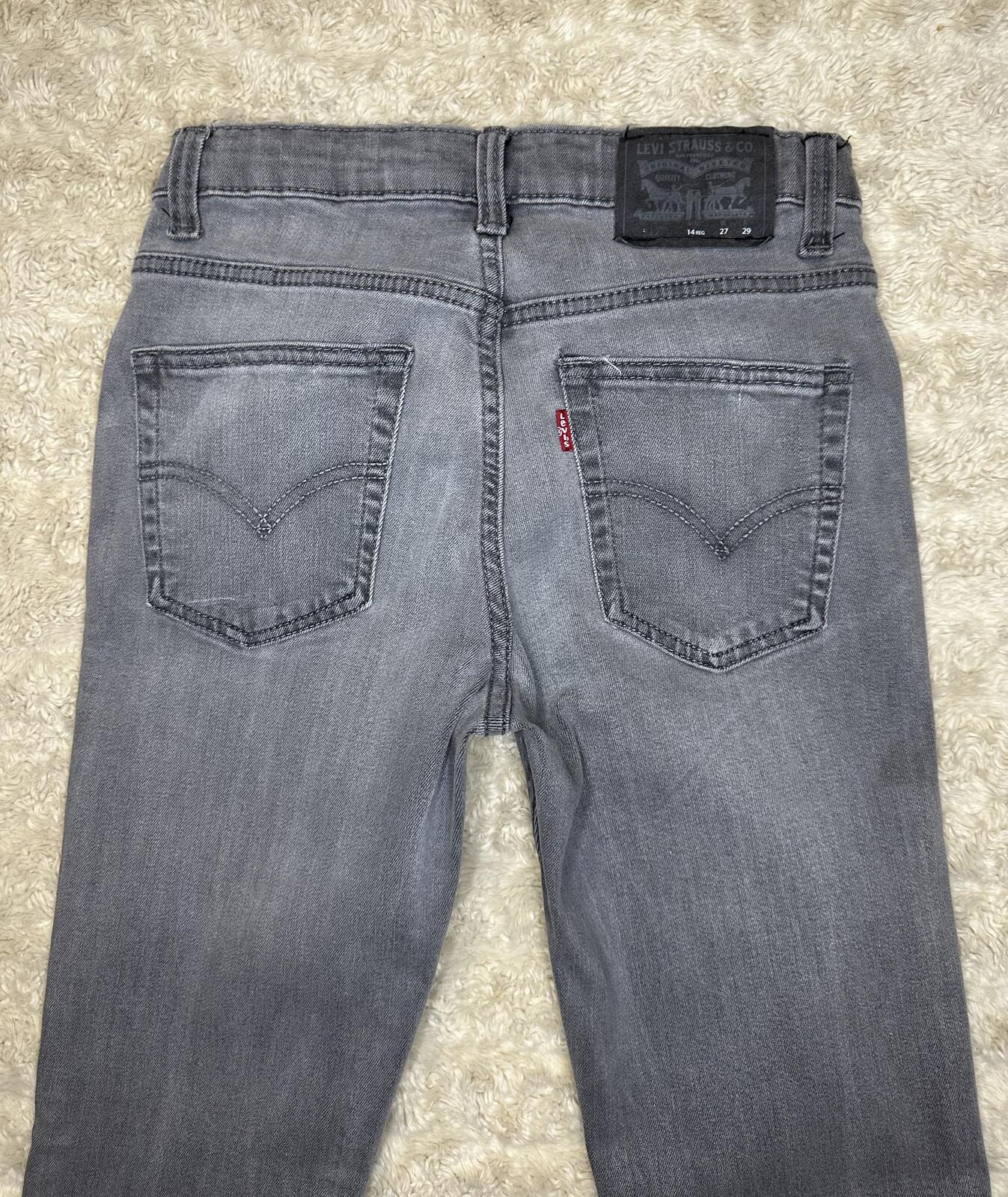 Levi's grey 512 Slim Taper denim jeans Youth 14Reg 27x29/Women's XXS/XS