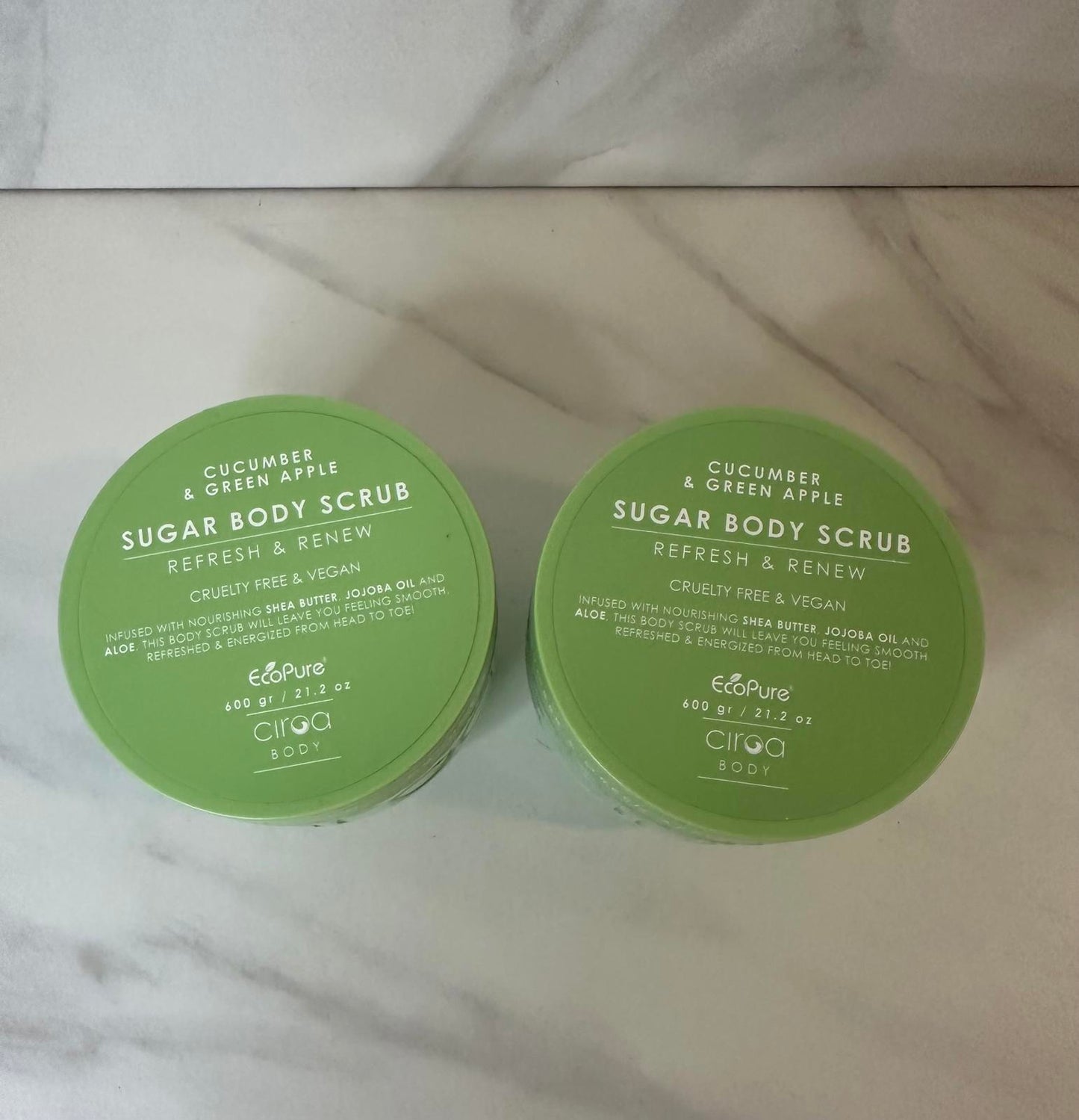 Discontinued Ciroa Cucumber & Green Apple sugar body scrub (Refresh & Renew)