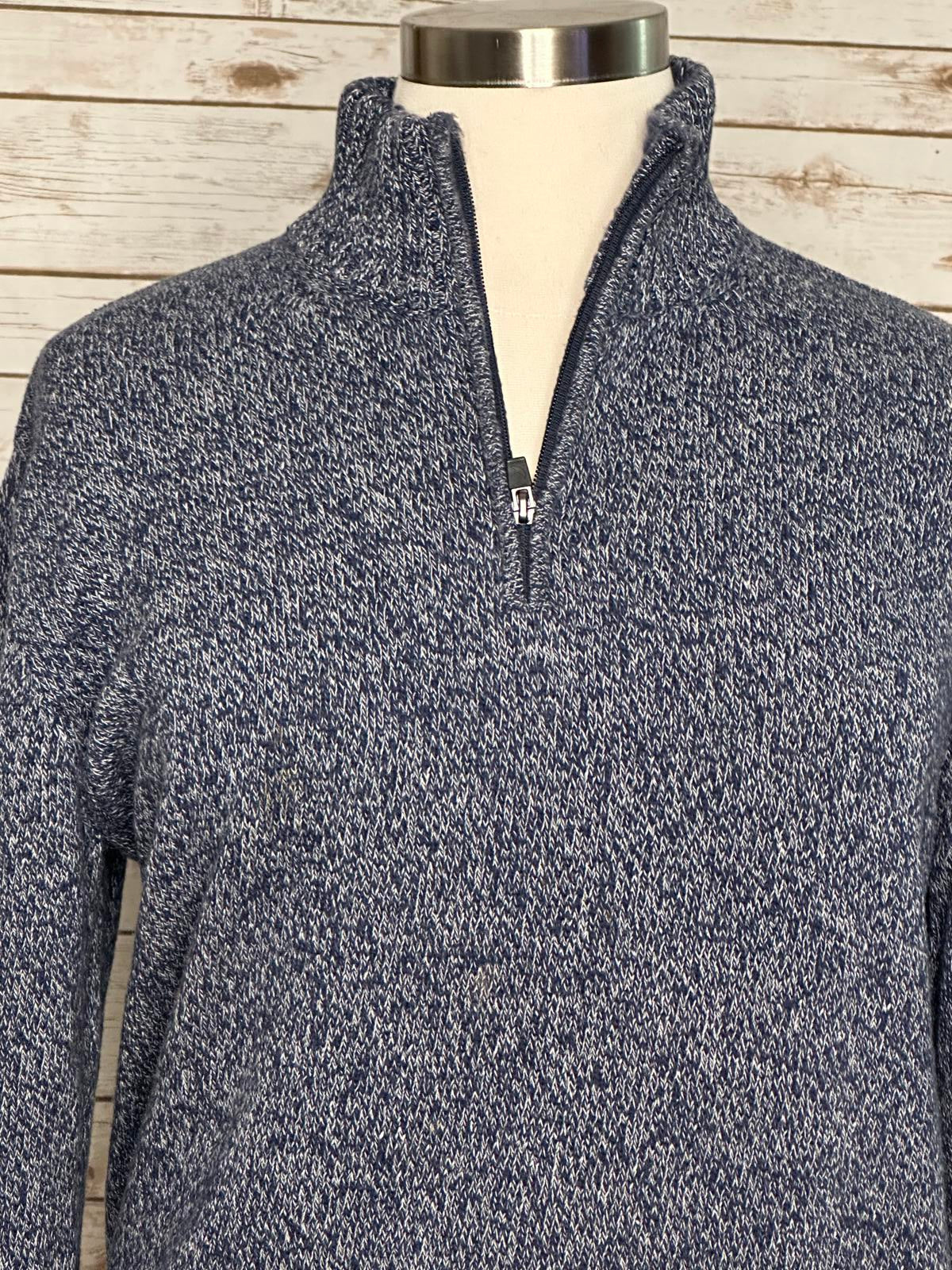 Eddie Bauer marled quarter zip mock neck sweater Size Large