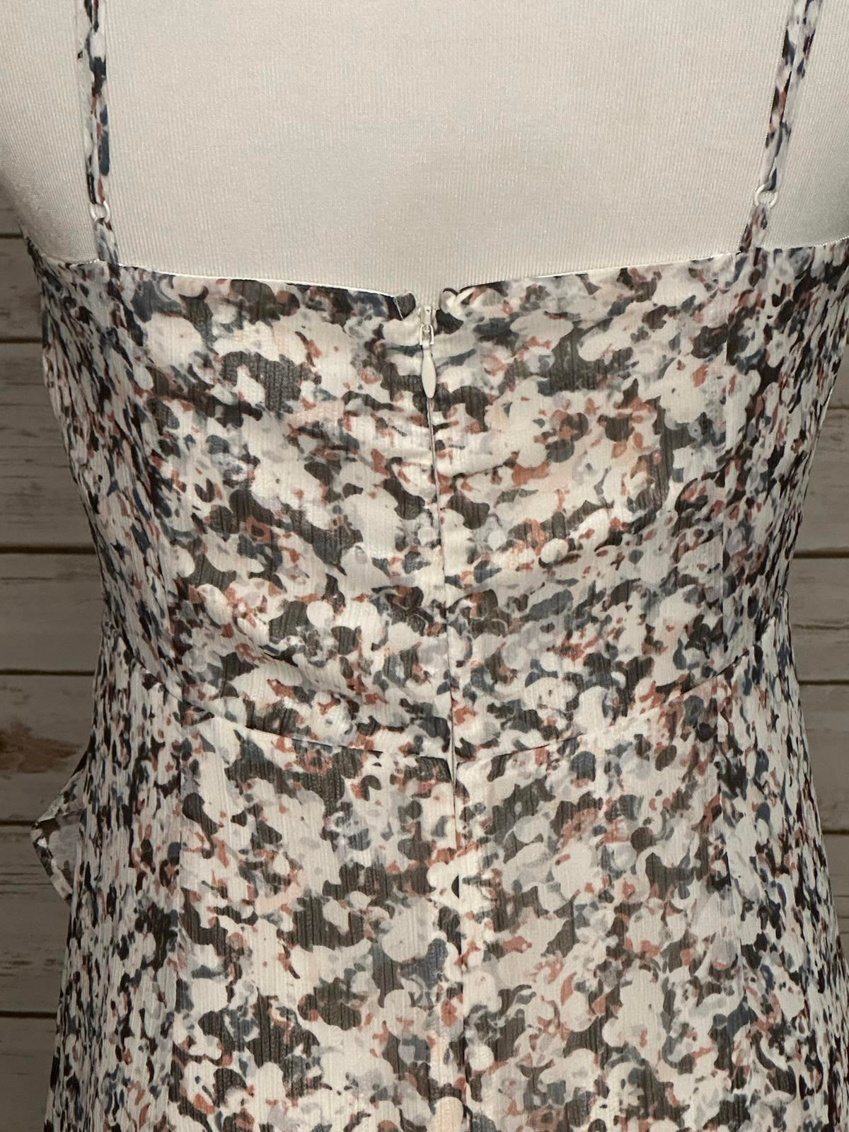 Express romantic floral V-neck spaghetti strap ruffle maxi sundress Size Small