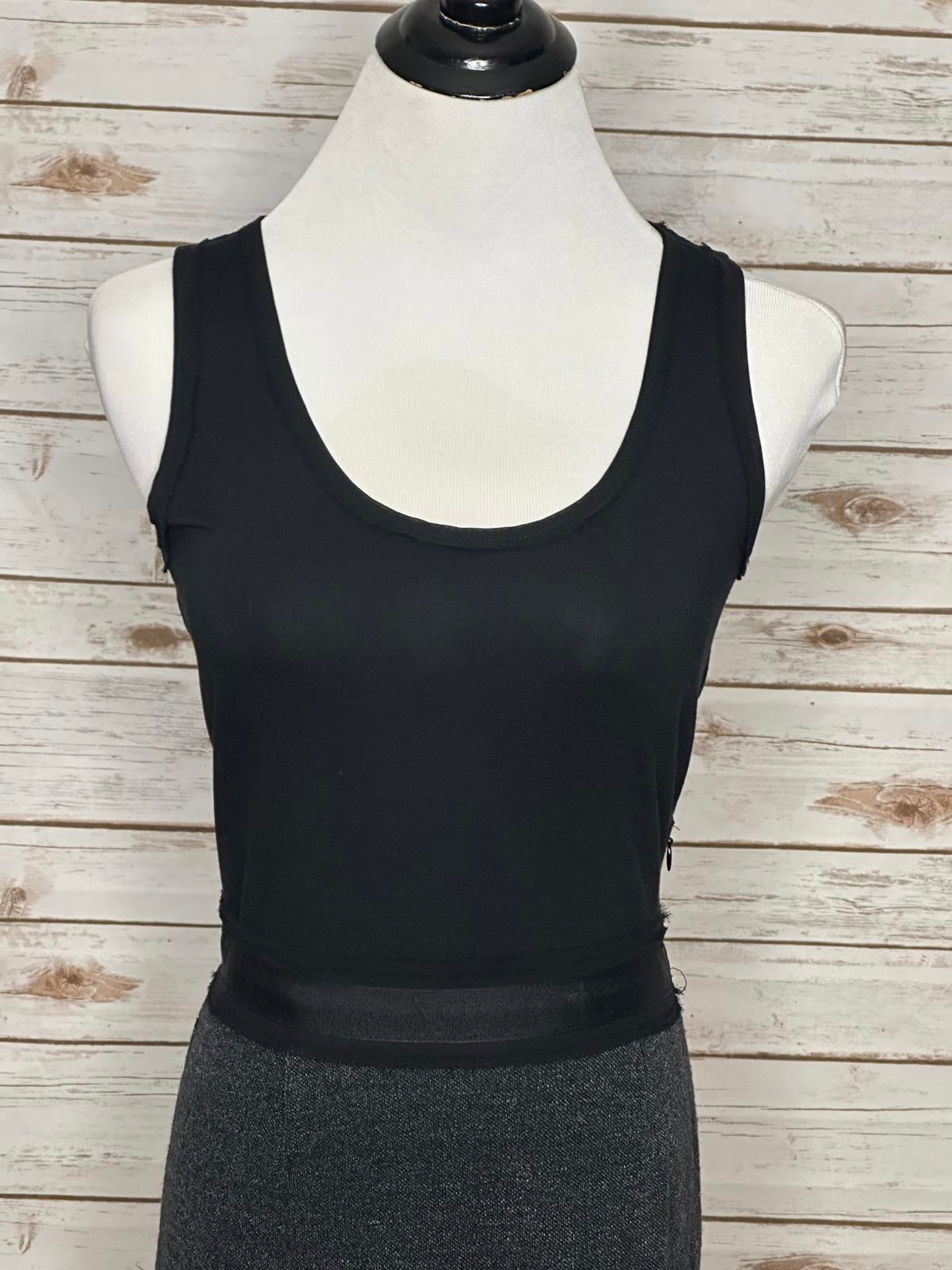 Banana Republic corpcore black sleeveless wool-blend sheath dress Size 0