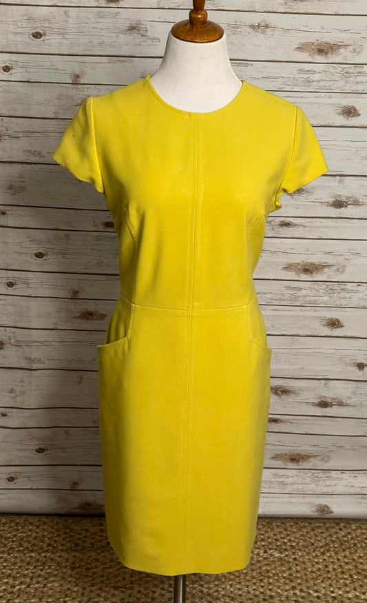 Boden office siren corpcore marigold yellow short sleeve sheath dress Size 10