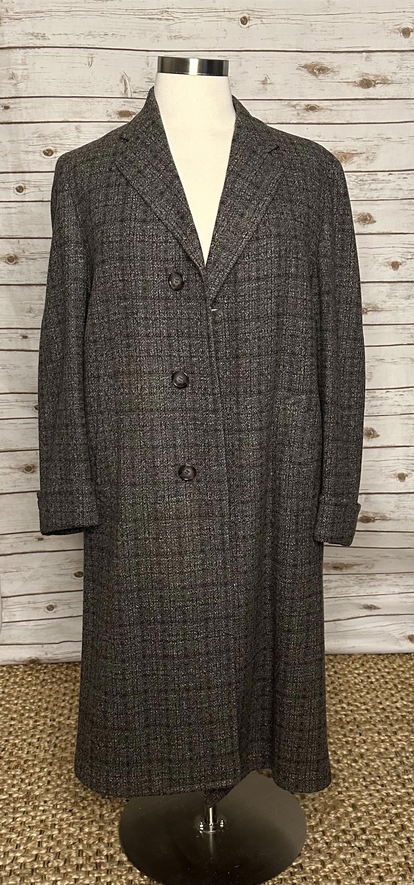 Vintage Hart, Schaffner & Marx tweed wool overcoat Size 44