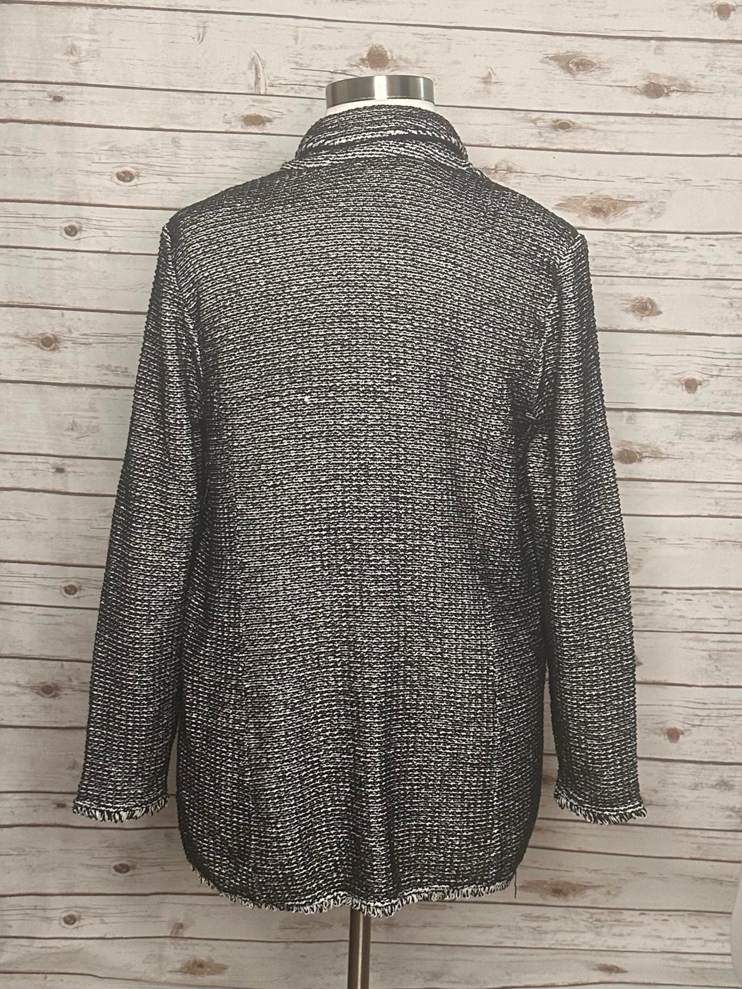 Chico's double-breasted notch collar sweater jacket Size XL