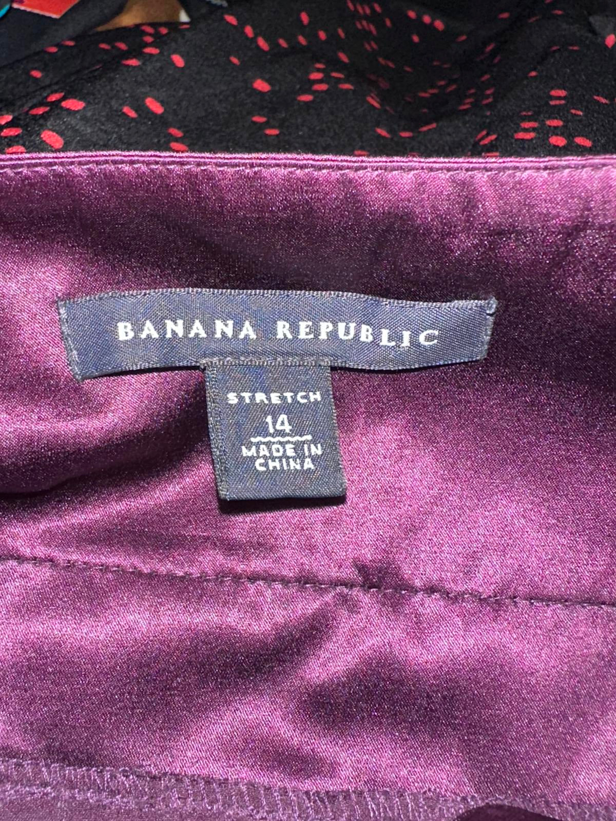 Banana Republic whimsigoth purple/black silk and velvet babydoll dress Size 14