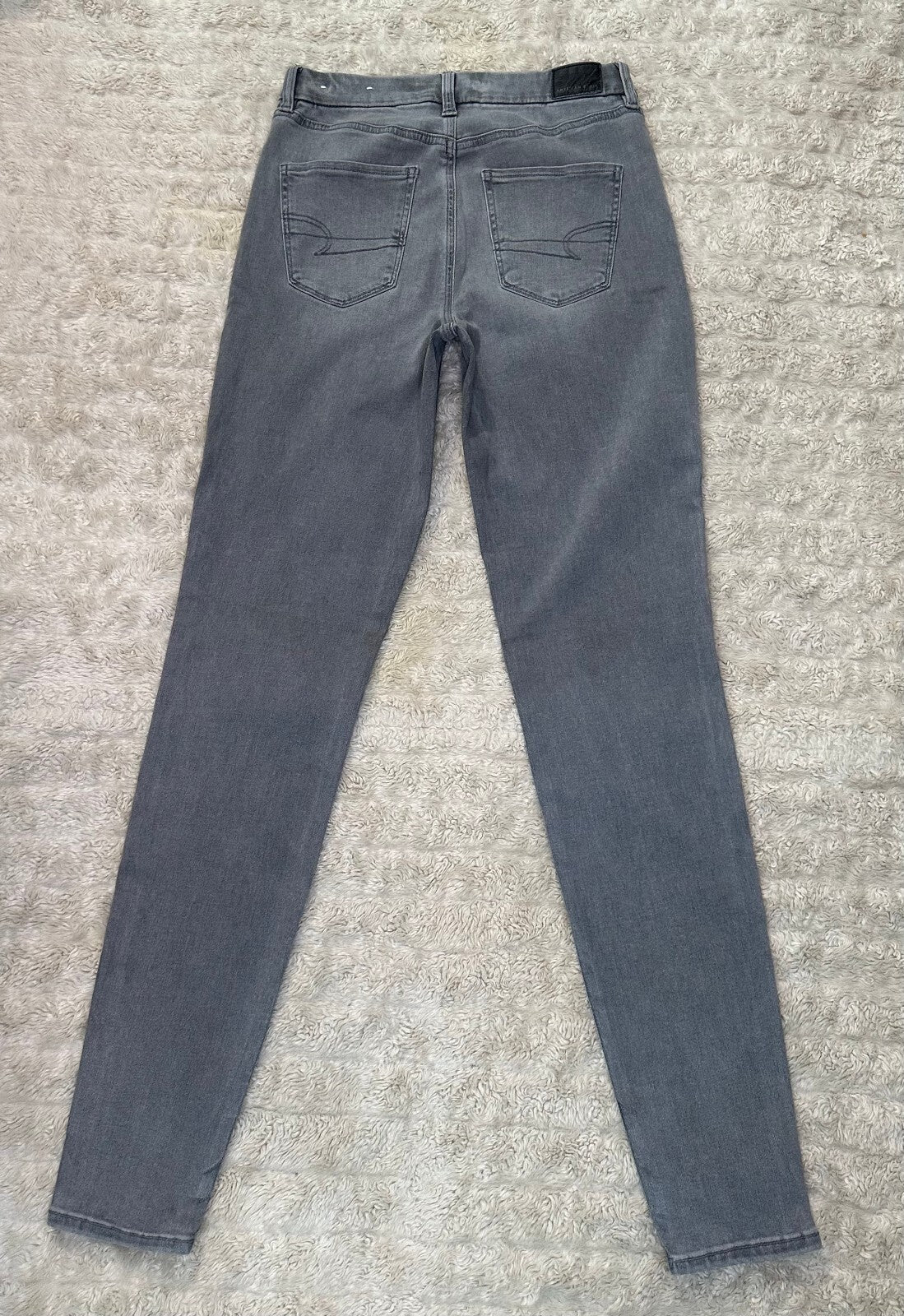 American Eagle grey Curvy Hi-Rise Next Level Stretch jeggings Size 8 X-Long