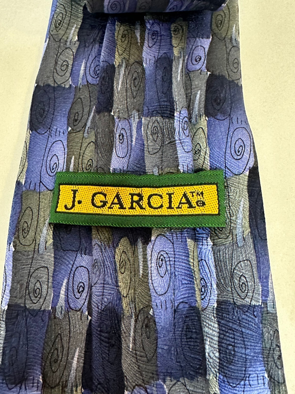 Vintage J. Garcia Like a Twittering Machine Collection 14 blue 100% silk tie