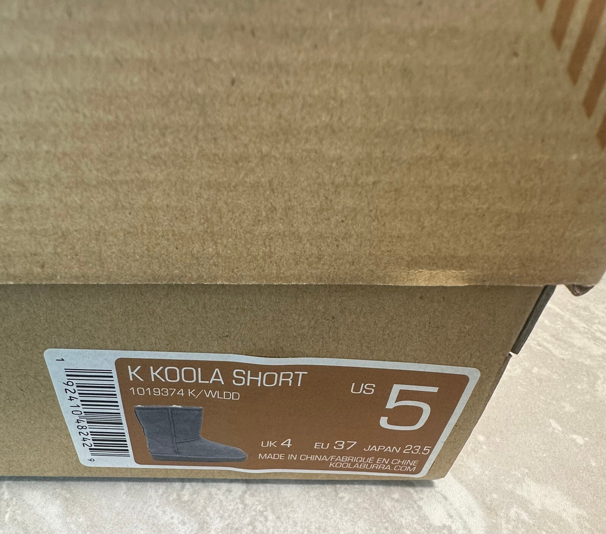 Koolaburra by UGG dove grey Koola short boots Big Kids 5 NIB winter cozy casual