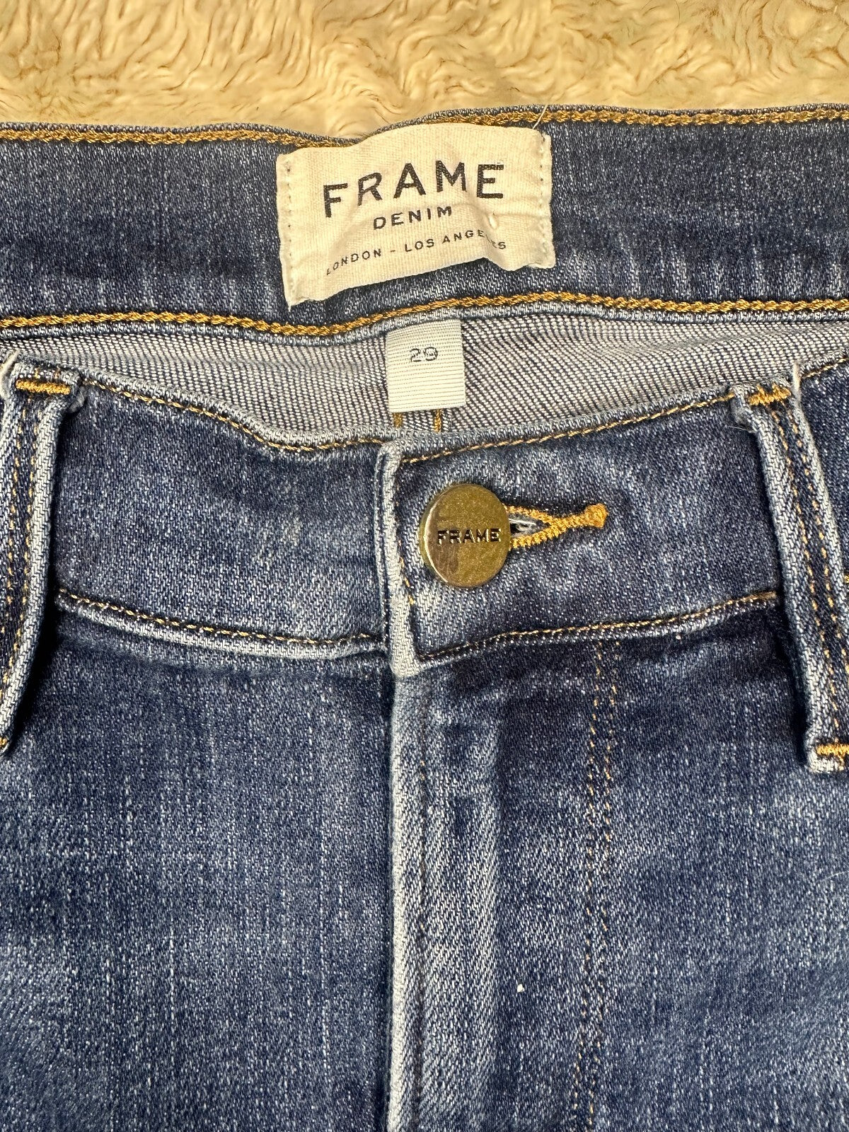 Frame Le Garcon Florence wash slim straight stretch denim jeans 29 French Girl