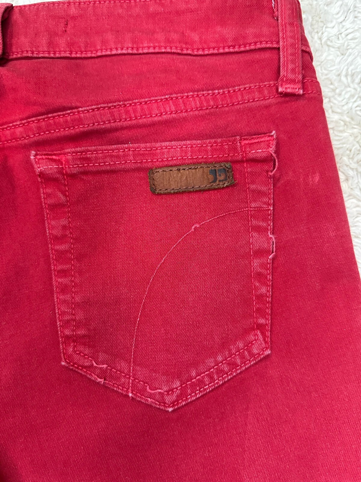 Joe's Jeans Skinny Visionaire rouge red mid-rise stretch denim jeans Size 29
