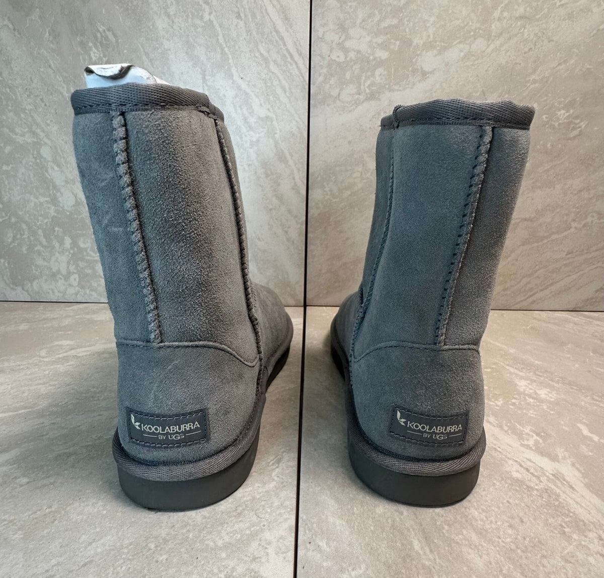 Koolaburra by UGG dove grey Koola short boots Big Kids 5 NIB winter cozy casual
