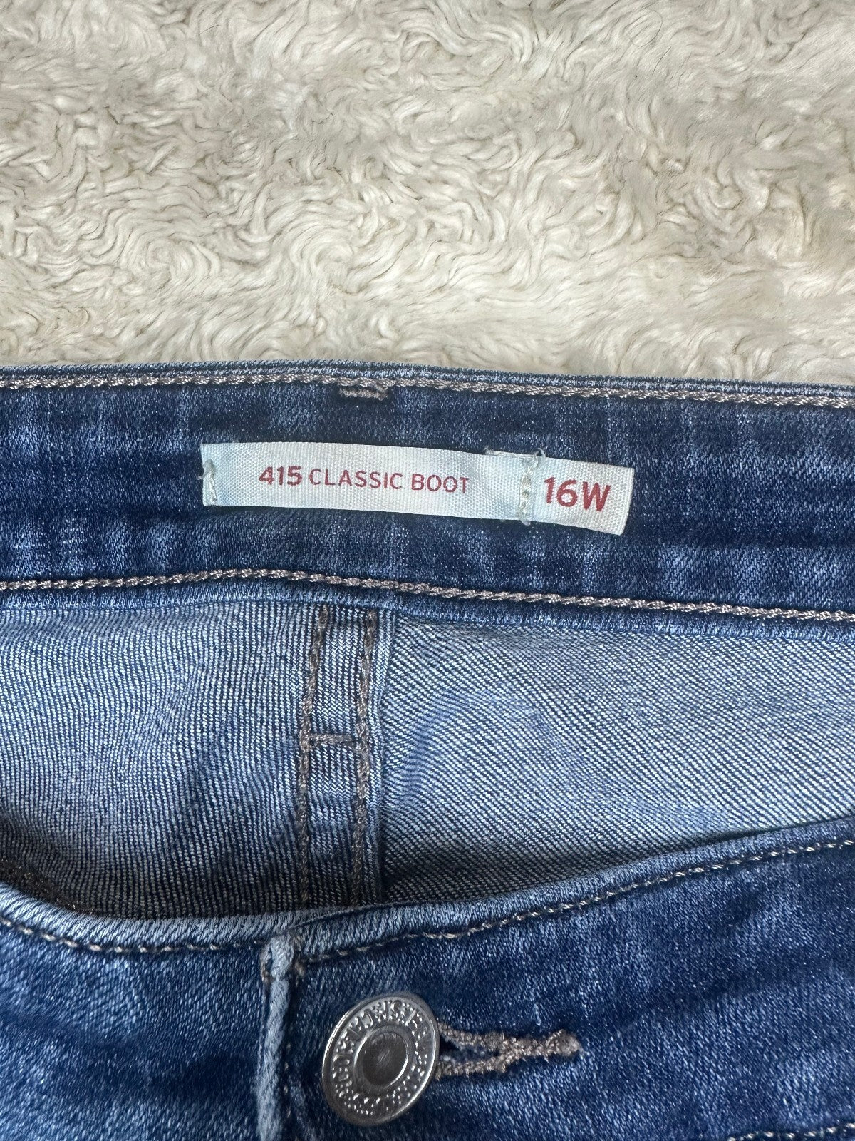 Levi's 415 Classic Boot medium wash bootcut stretch denim jeans 16W Western
