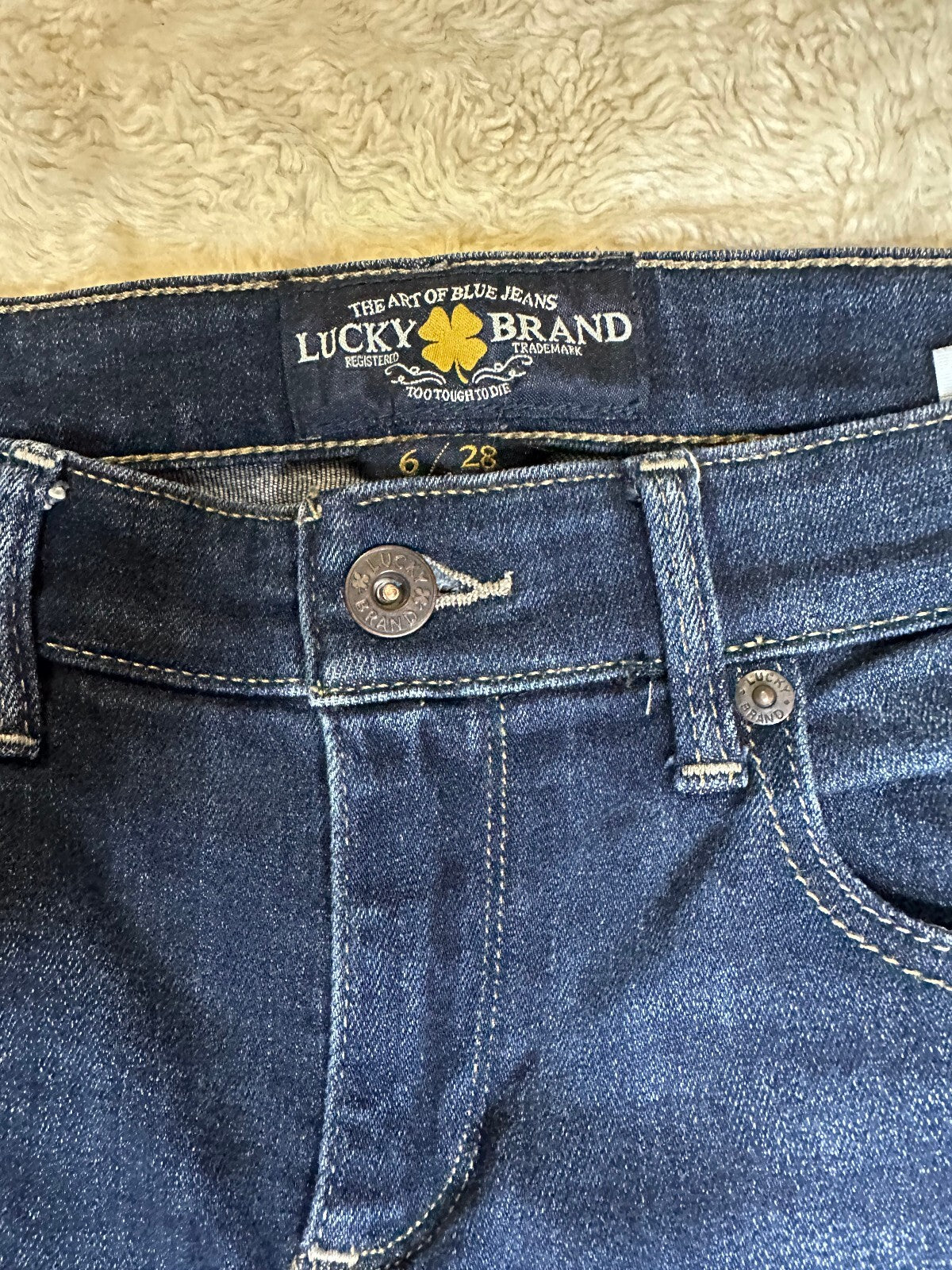 Lucky Brand Stella Skinny dark wash low rise stretch denim jeans Size 6/28 Y2K