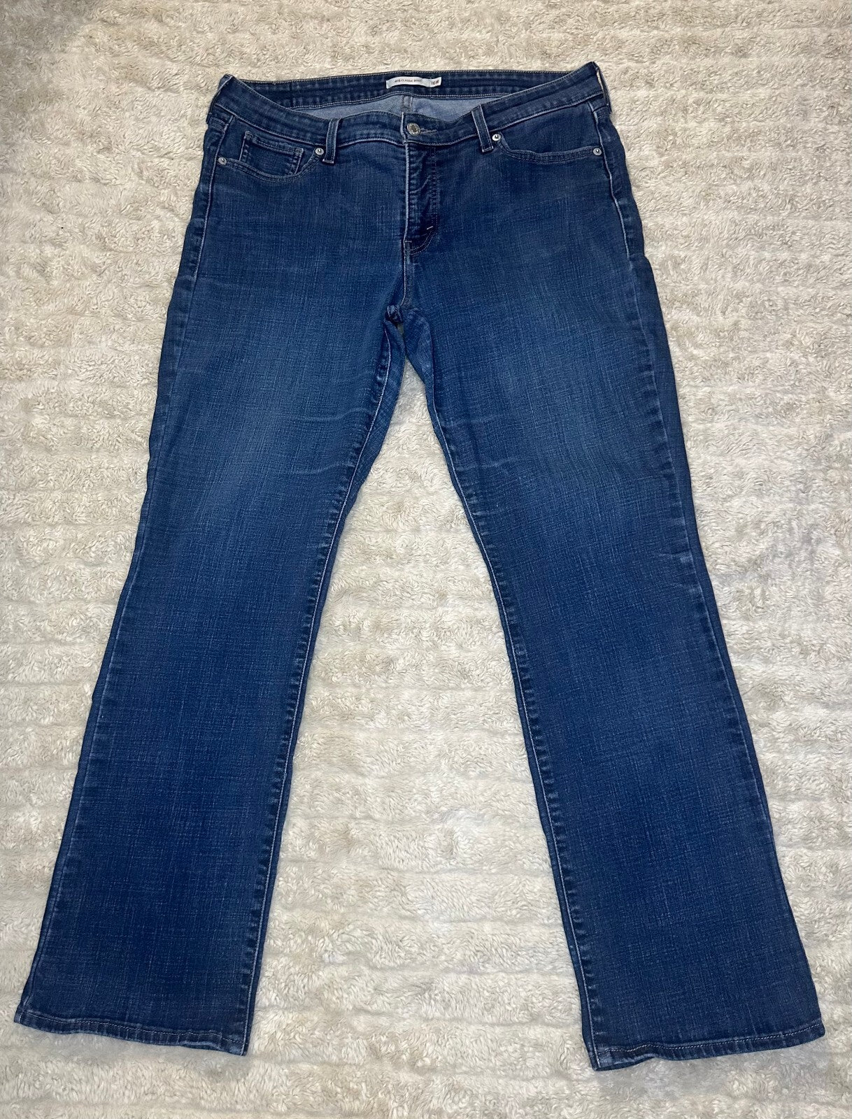 Levi's 415 Classic Boot medium wash bootcut stretch denim jeans 16W Western