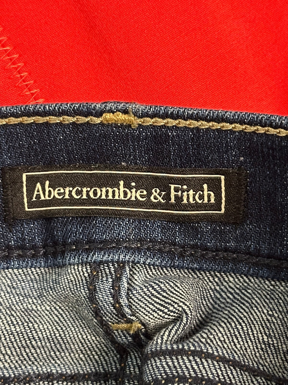 Abercrombie & Fitch medium wash distressed rolled cuff denim shorts Size 24