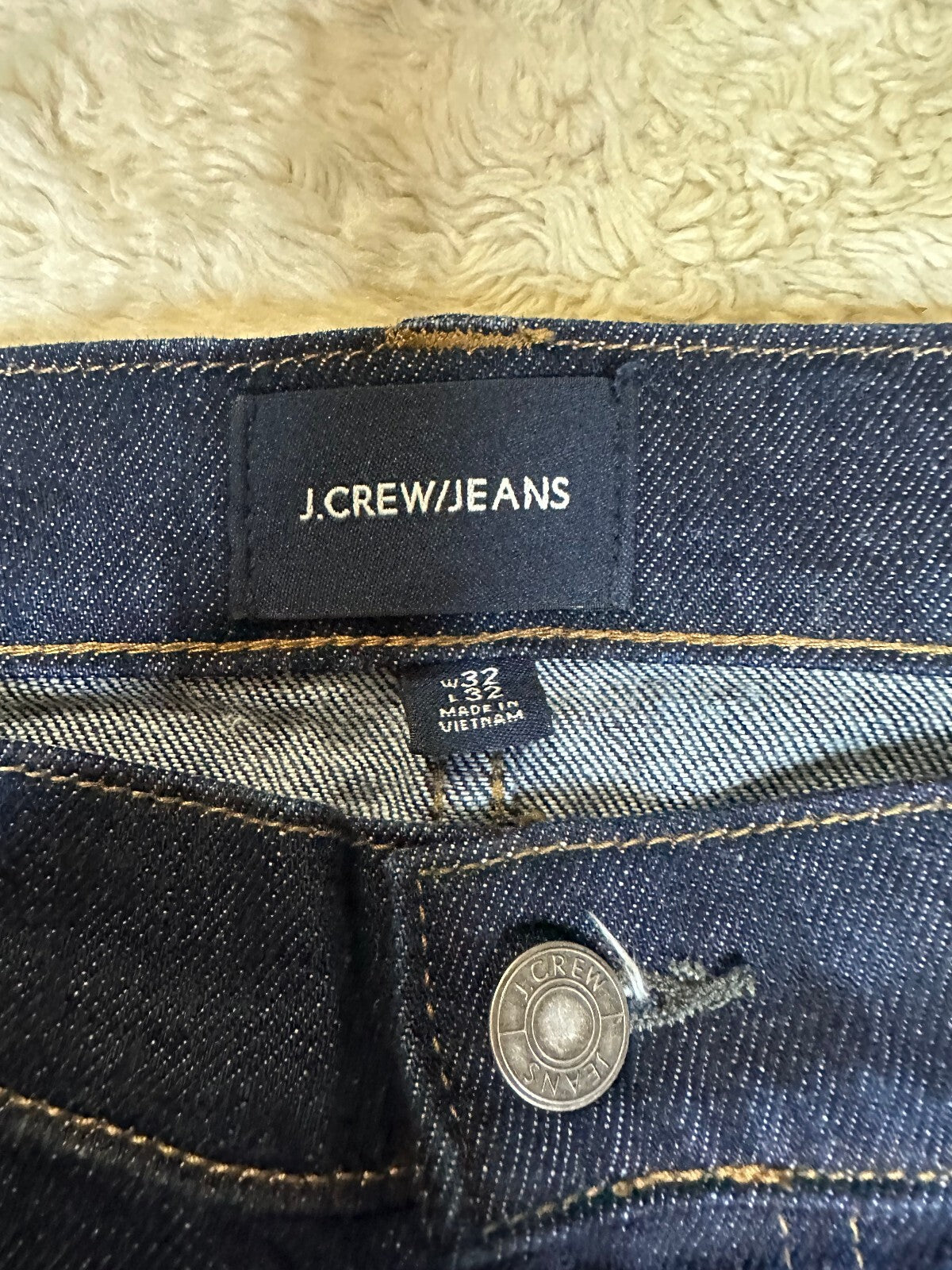 J.Crew 484 Slim Kurabo Japanese dark wash mid-rise premium denim jeans 32x32