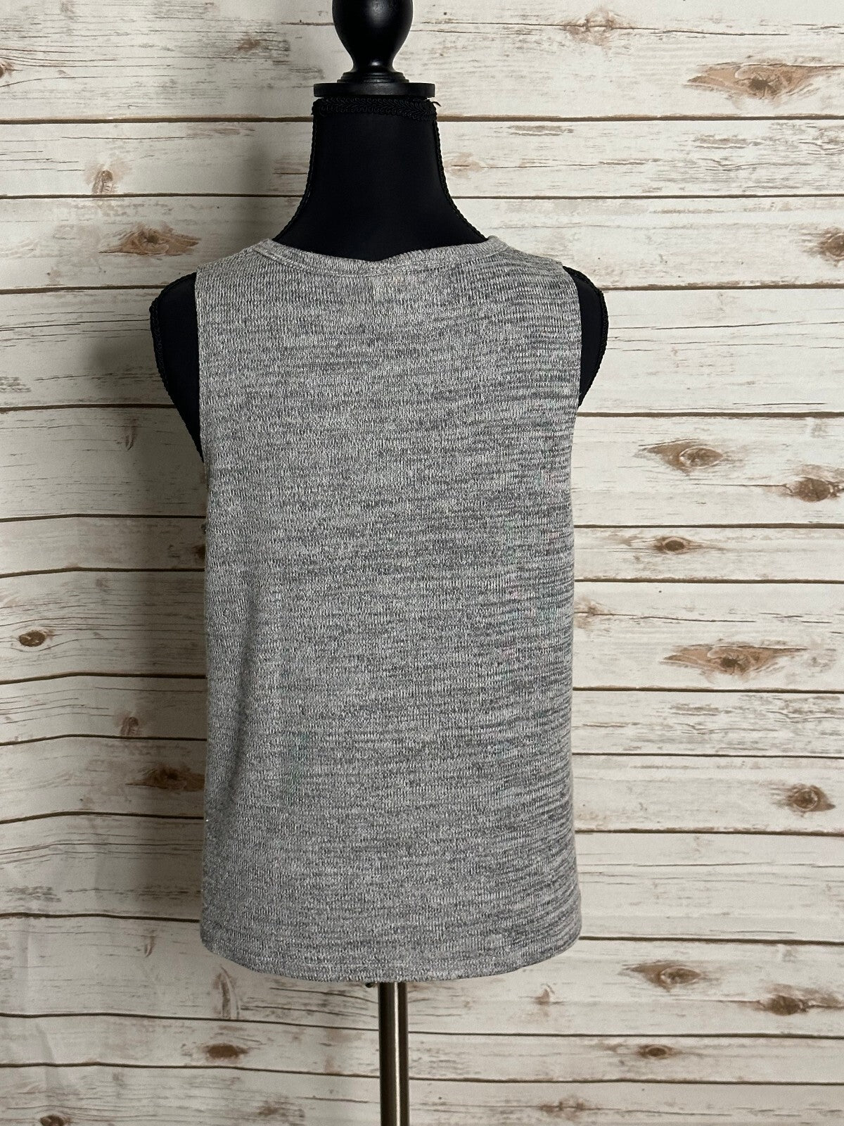Disney Mickey Mouse grey heathered sleeveless graphic knit tank top Size Small