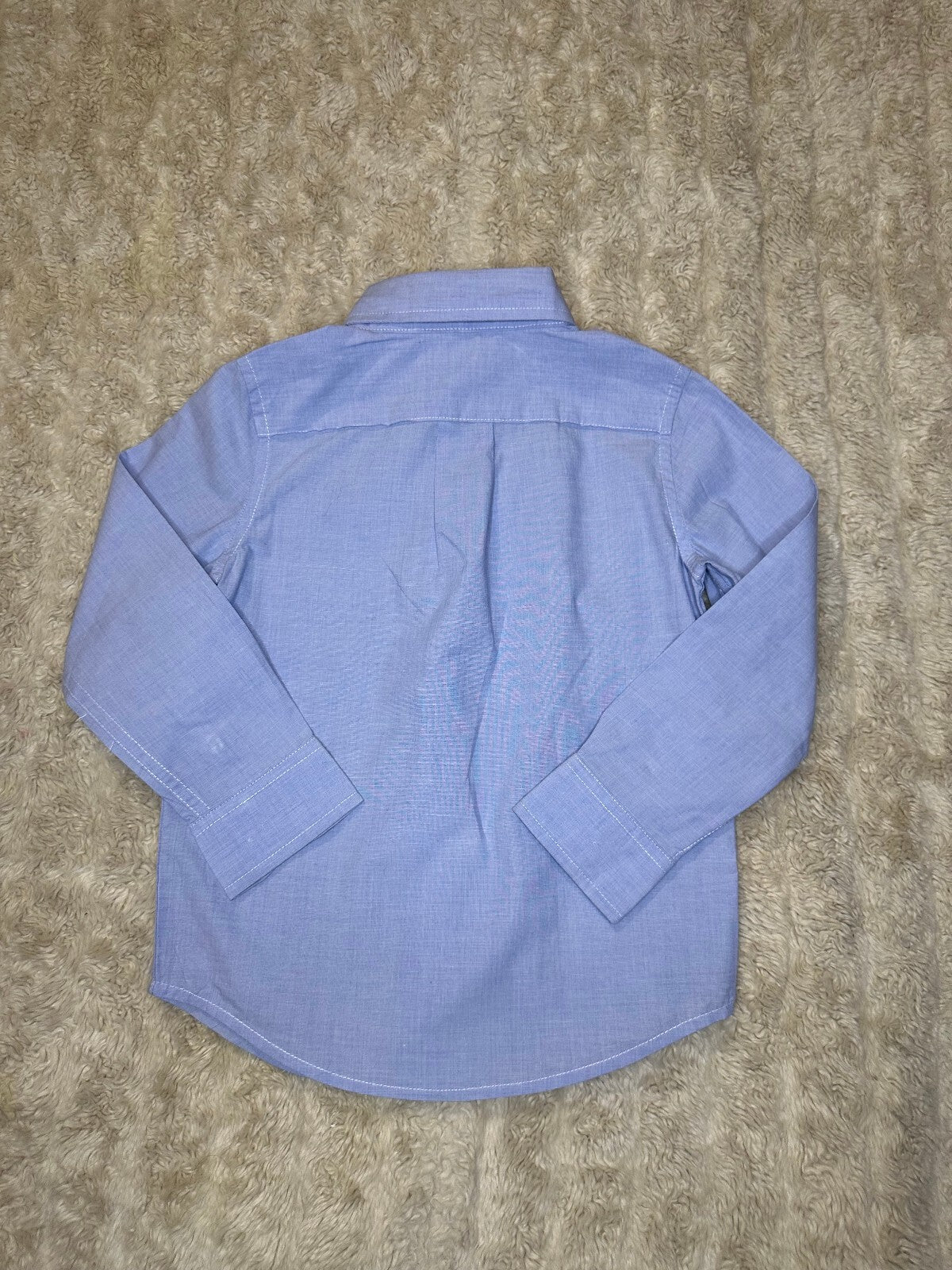 Janie and Jack Special Occasion blue cotton long sleeve button-down shirt Size 3