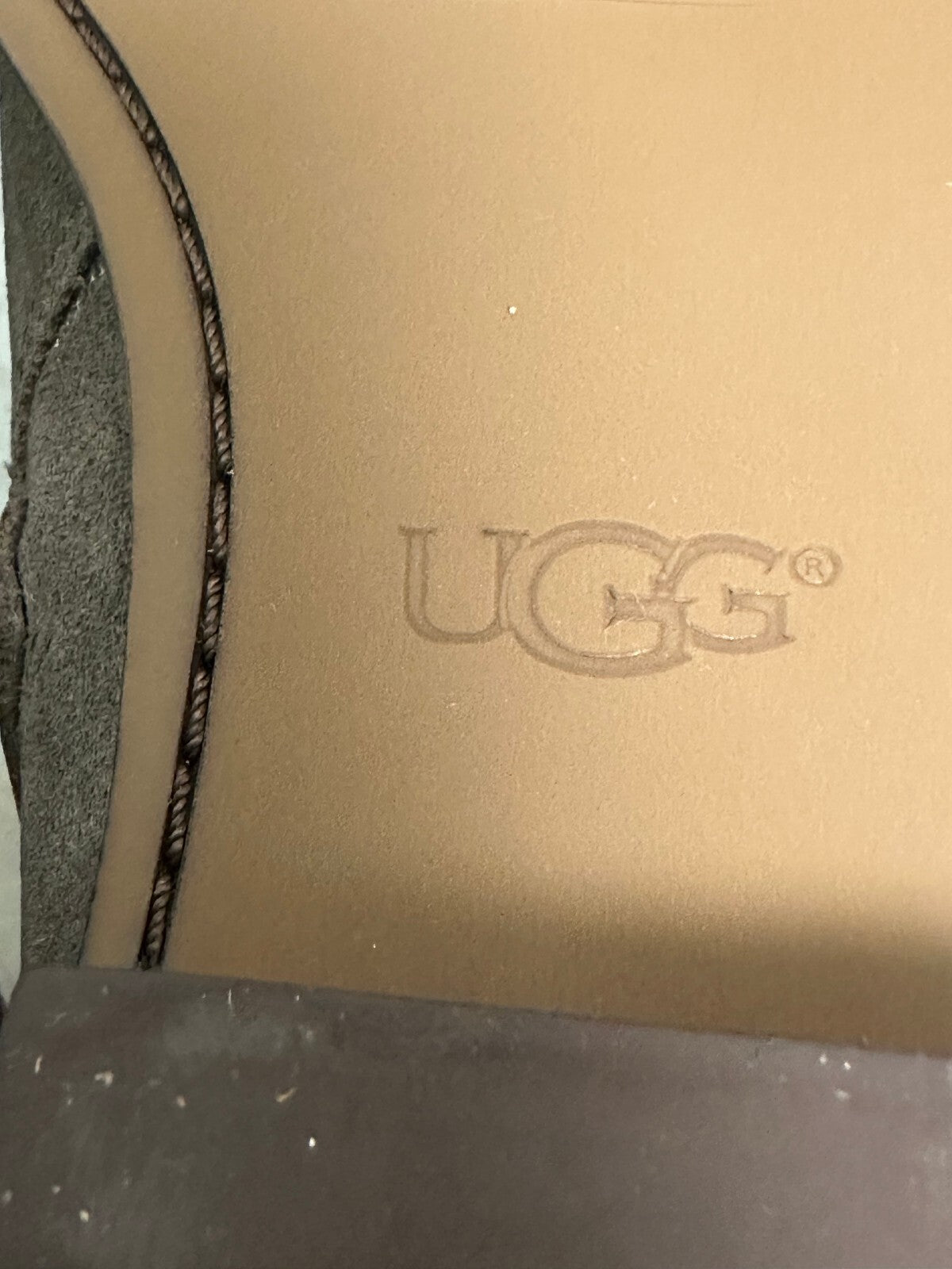 Discontinued UGG Kelby mouse gray suede harness moto mid-calf boots Size 8 biker