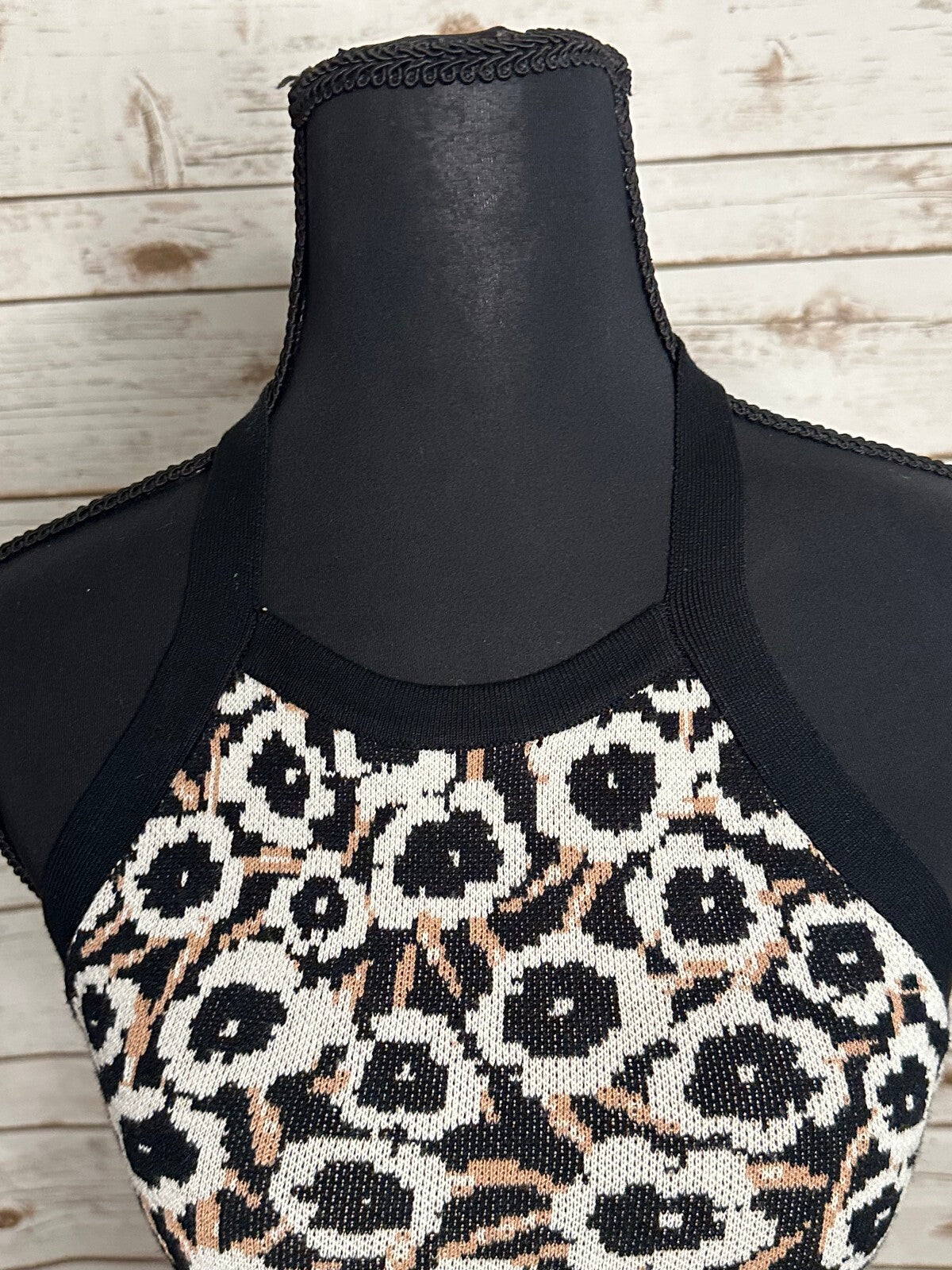 Diane Von Furstenberg for Target black white cream floral halter maxi dress XXS