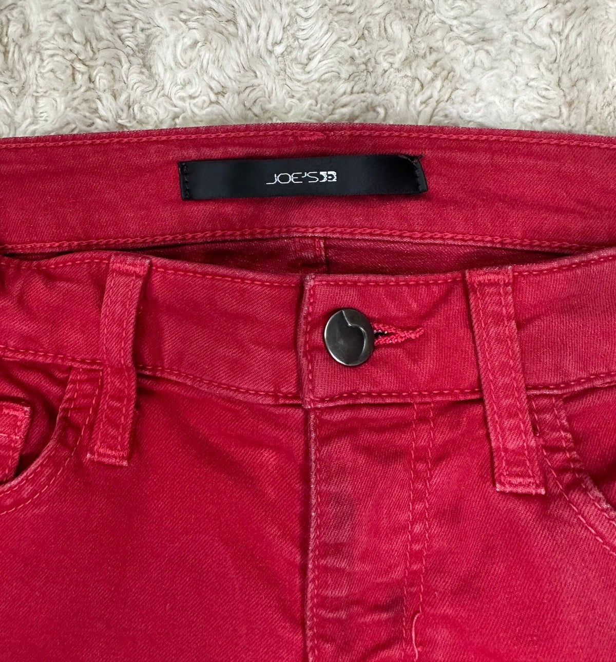 Joe's Jeans Skinny Visionaire rouge red mid-rise stretch denim jeans Size 29