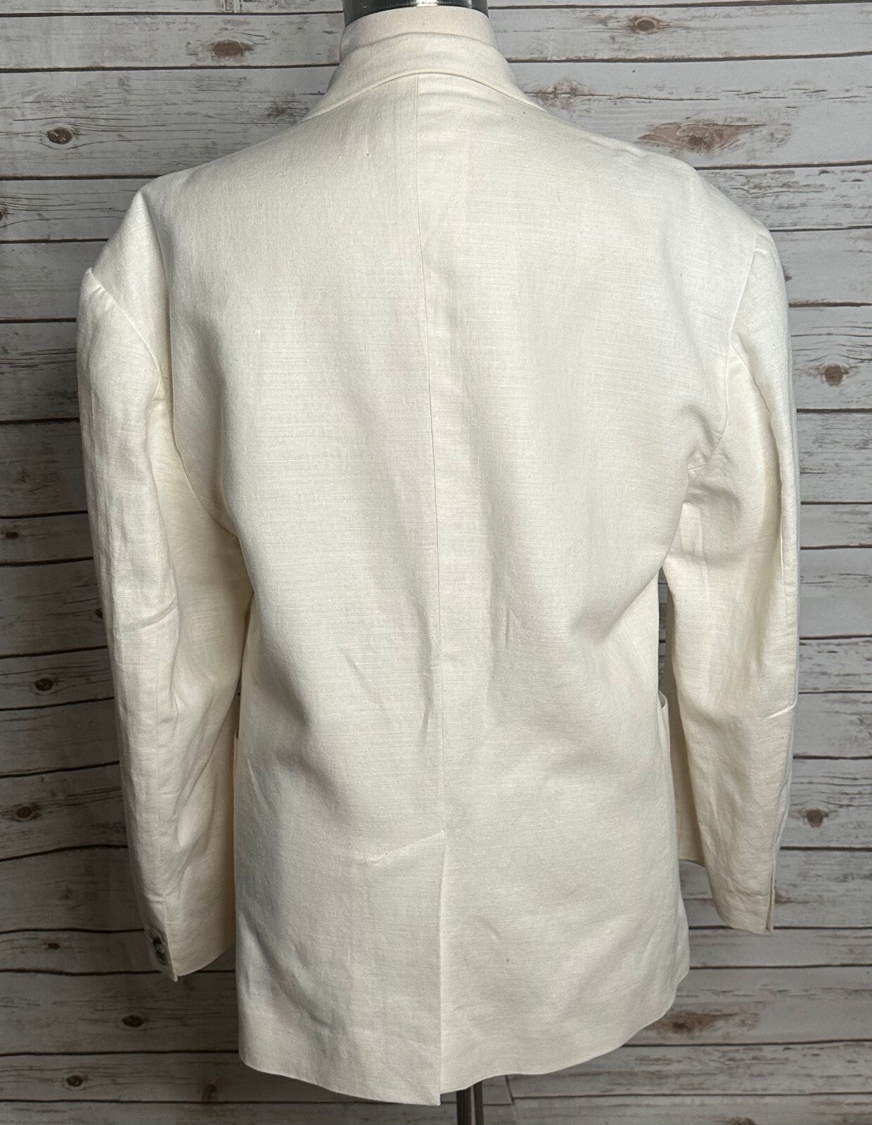 Tommy Hilfiger ivory linen cotton single-breasted sports coat blazer XL classic