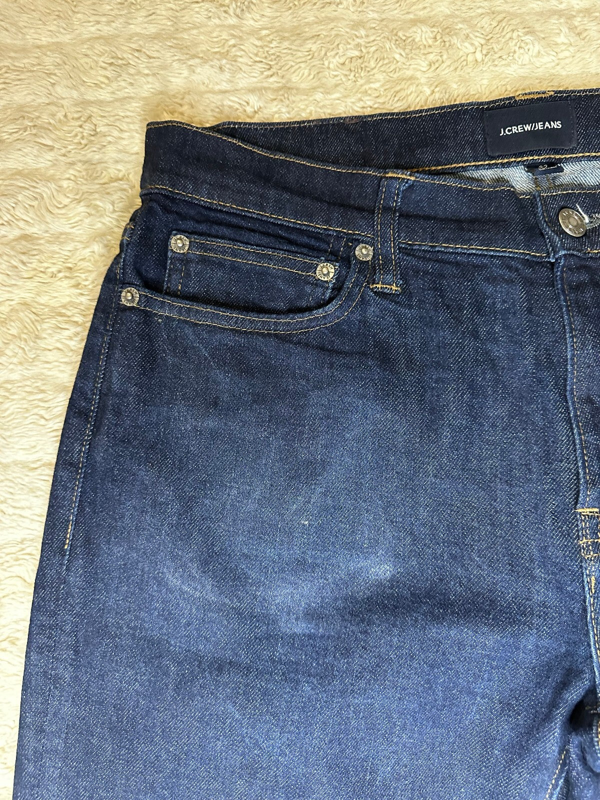 J.Crew 484 Slim Kurabo Japanese dark wash mid-rise premium denim jeans 32x32