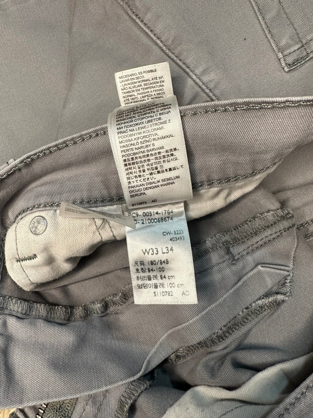 Levi's 514 Straight Fit gray mid-rise denim jeans 33x34 normcore minimalist