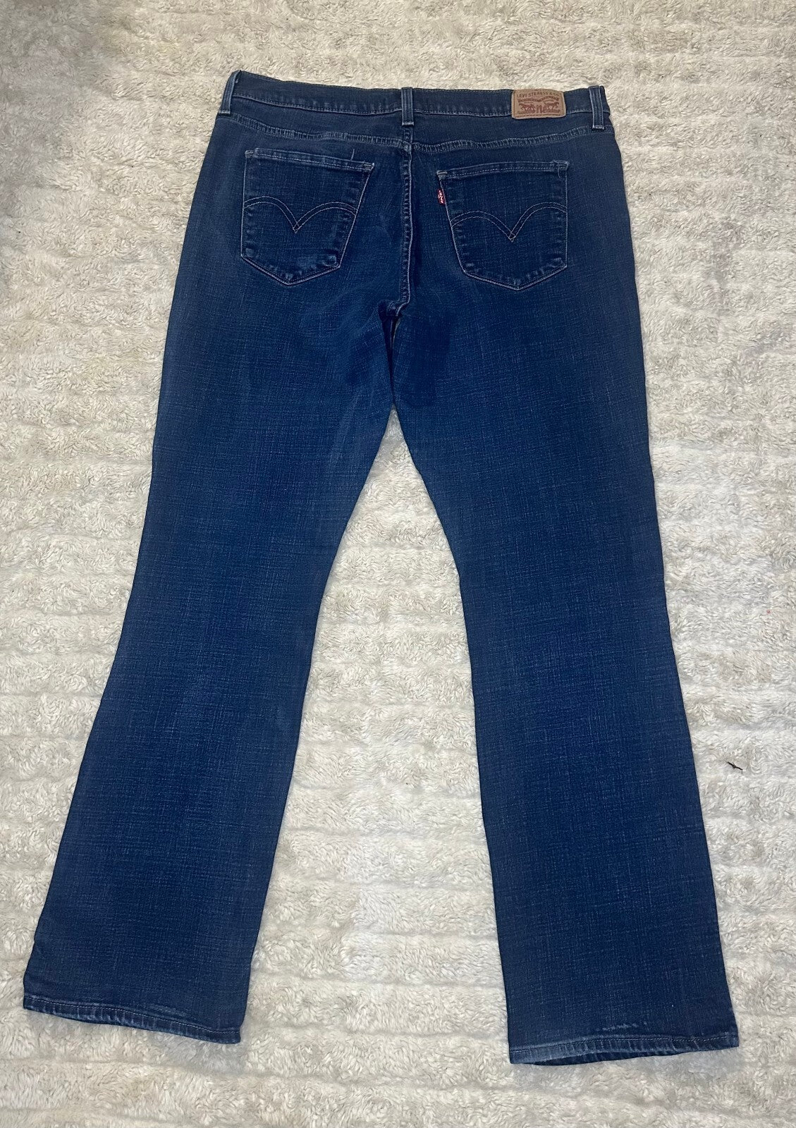 Levi's medium wash Classic Bootcut stretch denim jeans 16W Western cowgirl boho