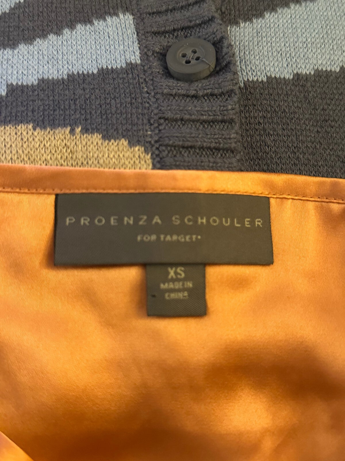 Proenza Schouler for Target coral cream 100% silk peplum cami top Size XS