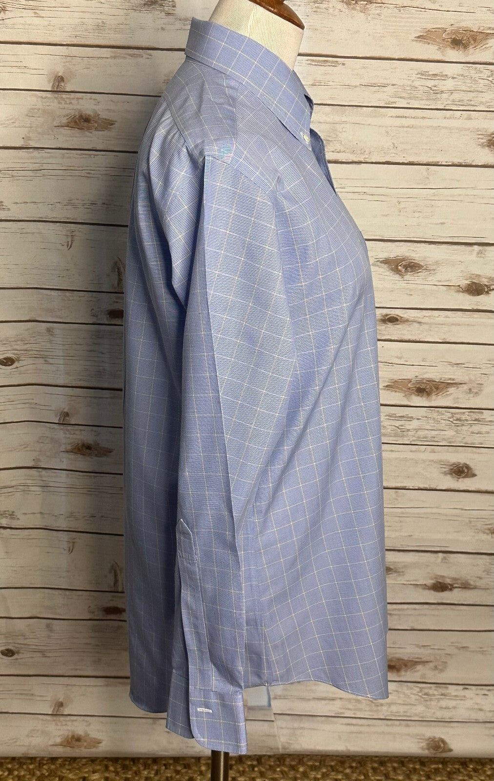 Brooks Brothers Classic Non-Iron cotton blue check button-down shirt Size 15-32