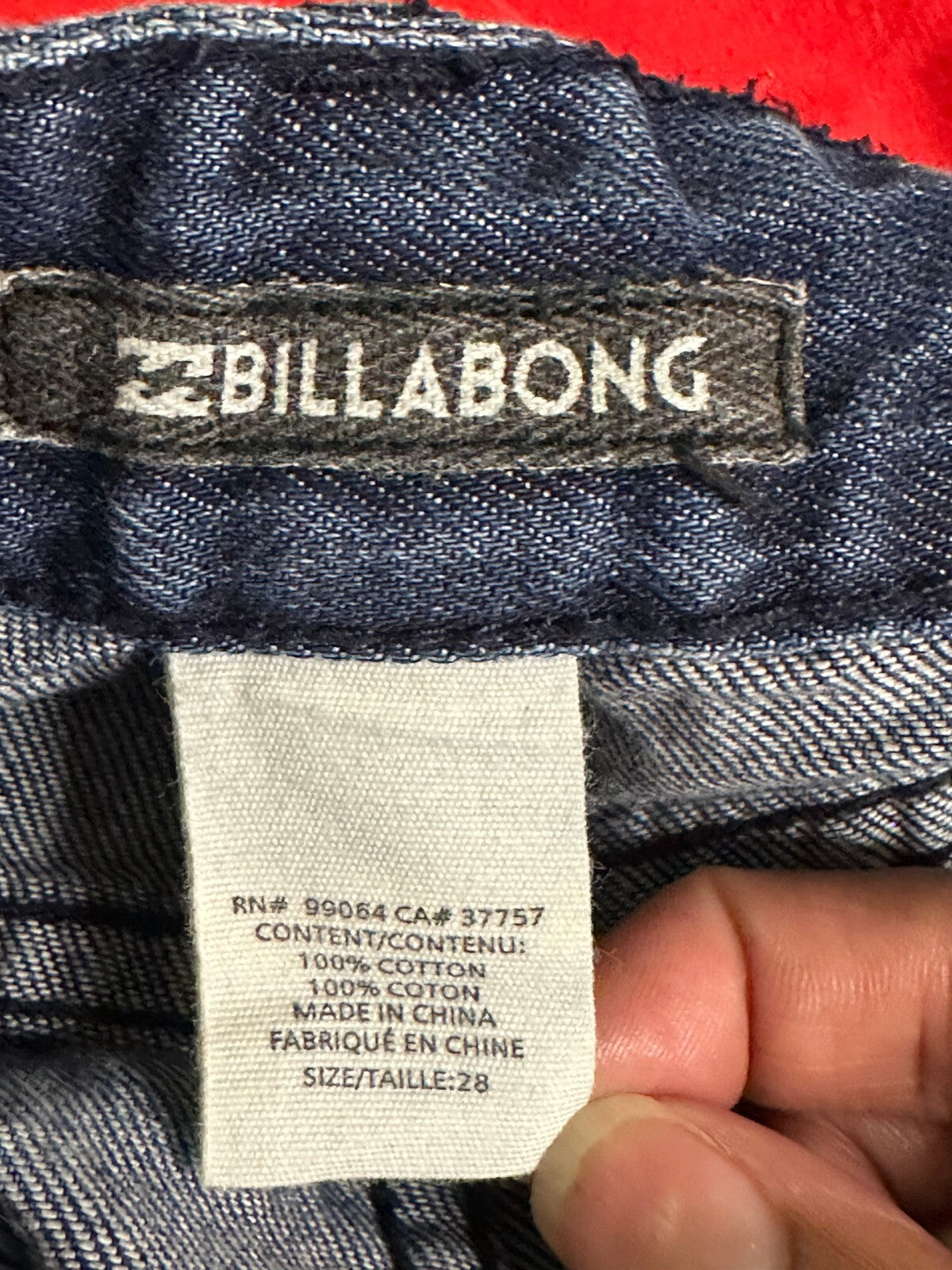 Billabong medium blue distressed cotton cutoff denim jean shorts Size 28 Y2K