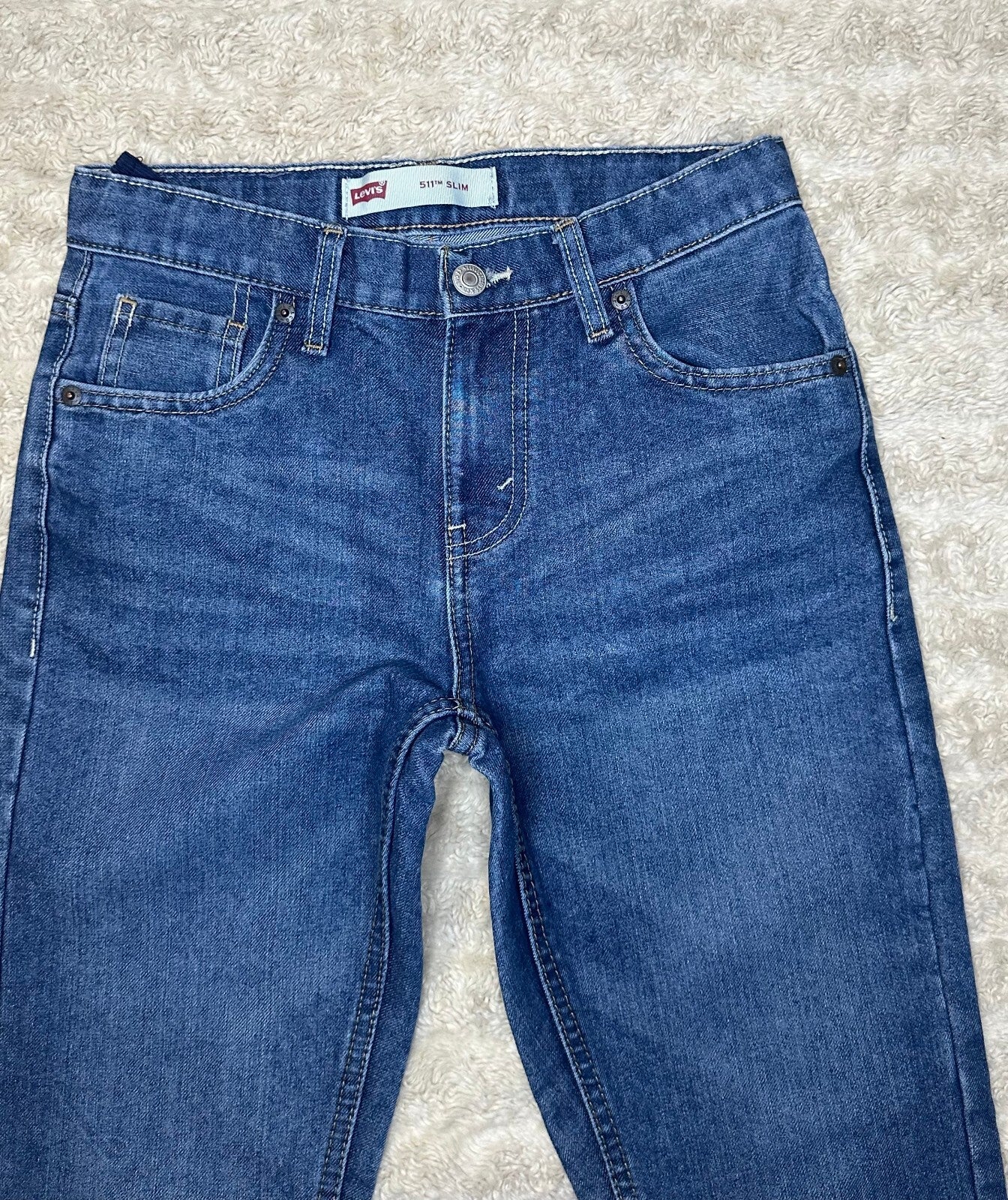 Levi's 511 Slim medium wash stretch denim jeans Youth 14Reg W27 L29/ Women XS/S