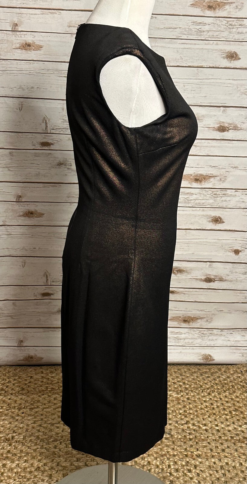 Cache metallic bronze sleeveless sheath dress Size 8 cocktail career date night