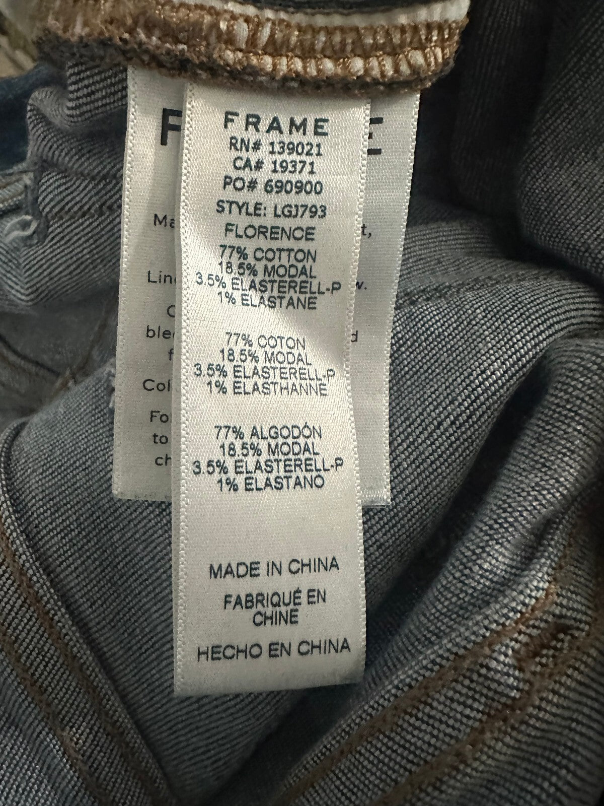 Frame Le Garcon Florence wash slim straight stretch denim jeans 29 French Girl