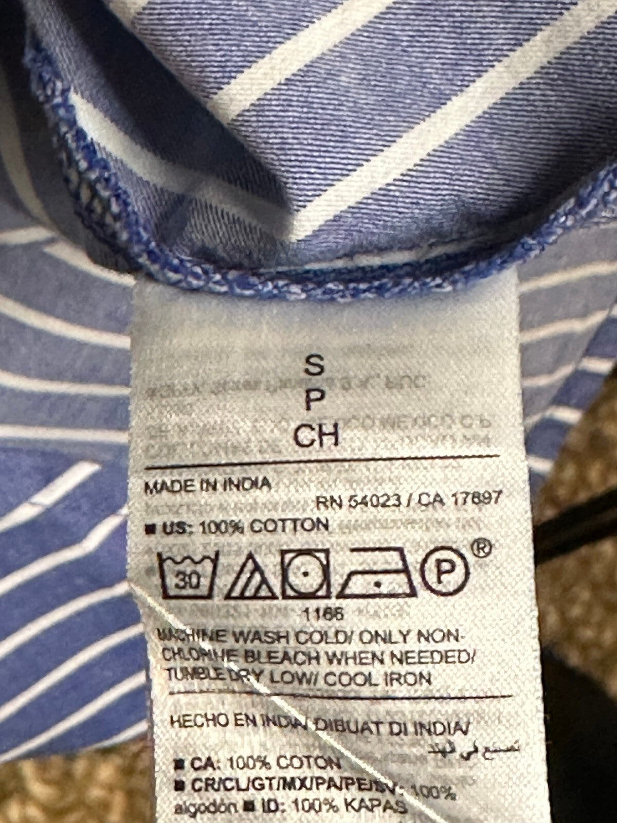 Old Navy blue white striped button-up shirtdress Small preppy nautical coastal
