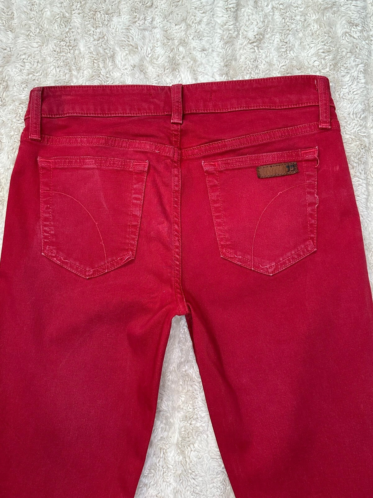 Joe's Jeans Skinny Visionaire rouge red mid-rise stretch denim jeans Size 29