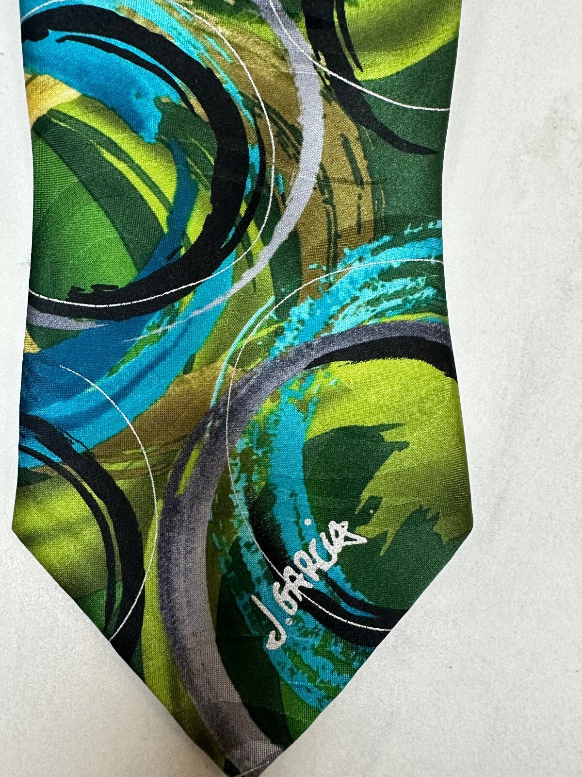 J. Garcia Snake in Juggling Show Collector's Edition abstract 100% silk tie