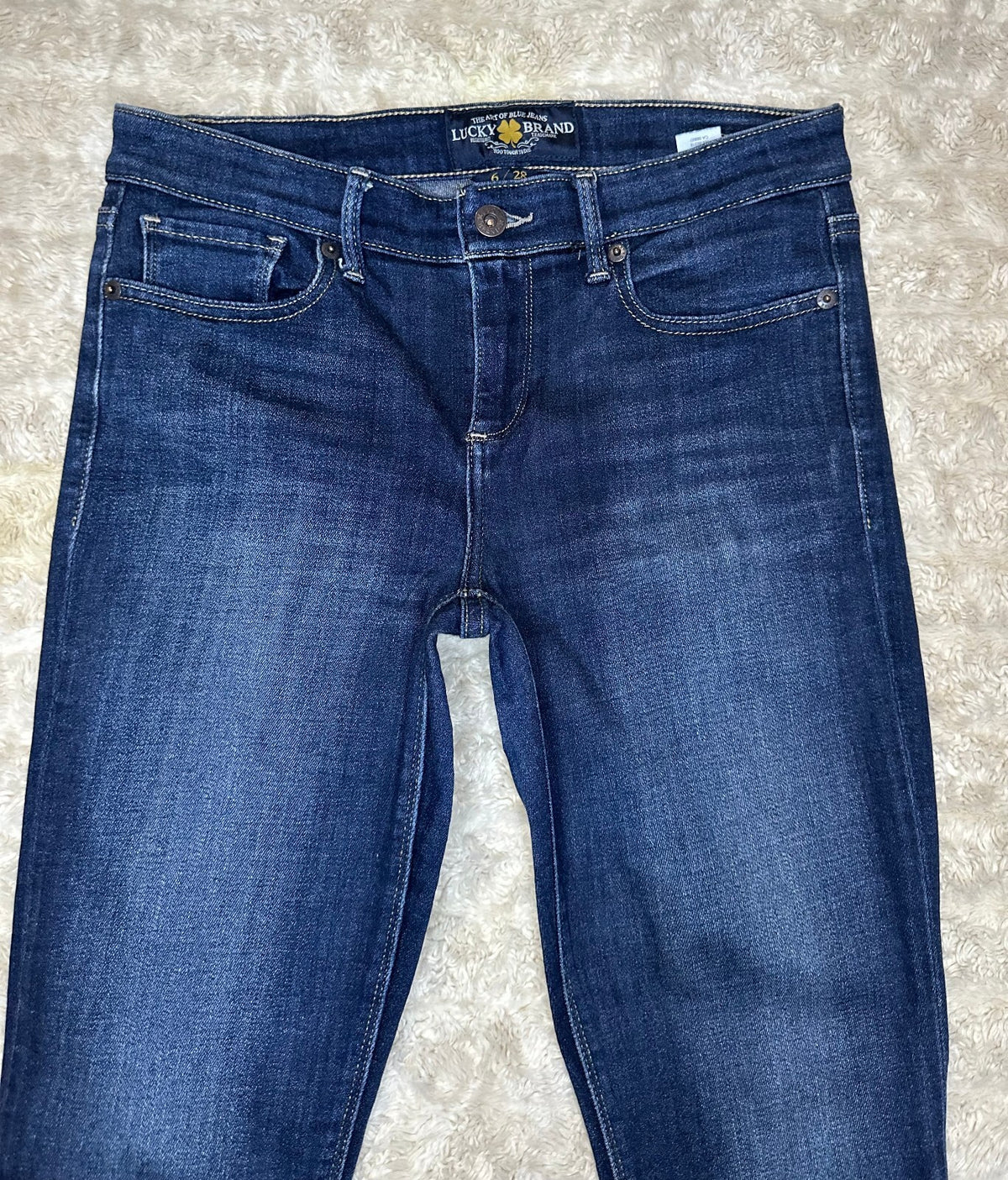 Lucky Brand Stella Skinny dark wash low rise stretch denim jeans Size 6/28 Y2K
