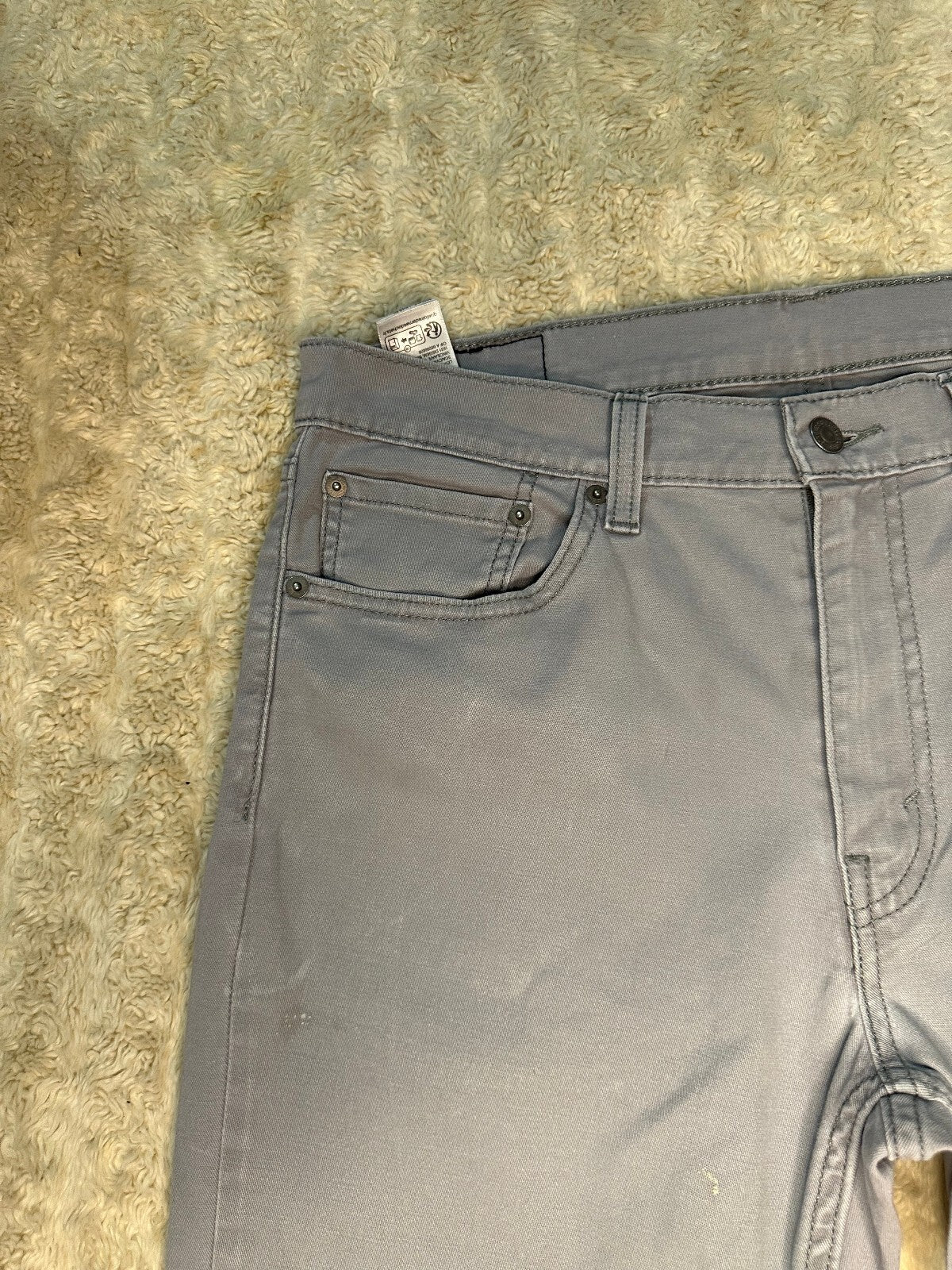 Levi's 514 Straight Fit gray mid-rise denim jeans 33x34 normcore minimalist
