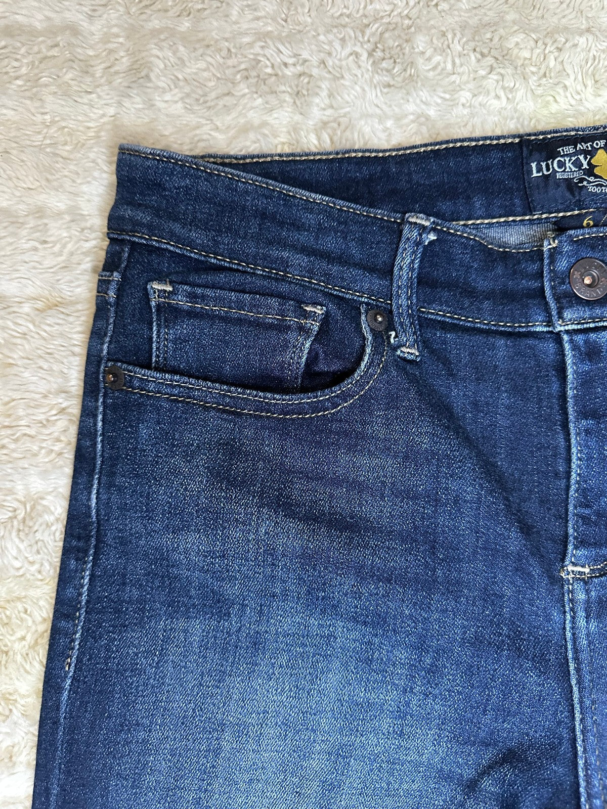 Lucky Brand Stella Skinny dark wash low rise stretch denim jeans Size 6/28 Y2K