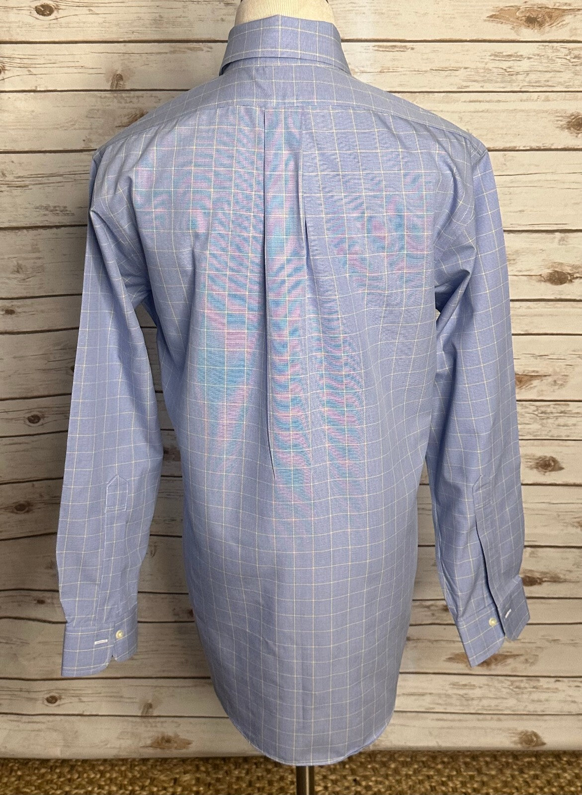Brooks Brothers Classic Non-Iron cotton blue check button-down shirt Size 15-32
